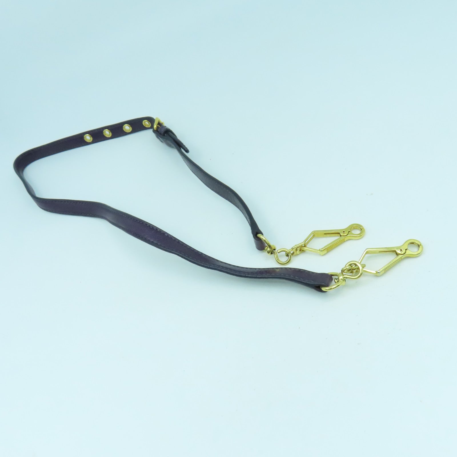 Miu Miu 【激減優惠】牛皮皮革2 Way Shoulder Bag金扣手挽肩背兩用袋紫色