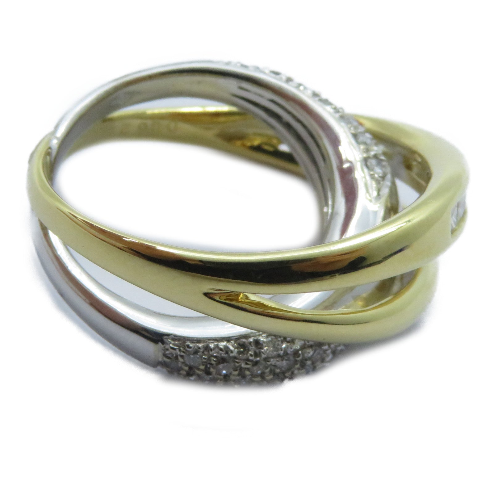 JEWELRY 18K白金/黃金Diamond Ring 0.62/0.41ct鑽石戒指US#7
