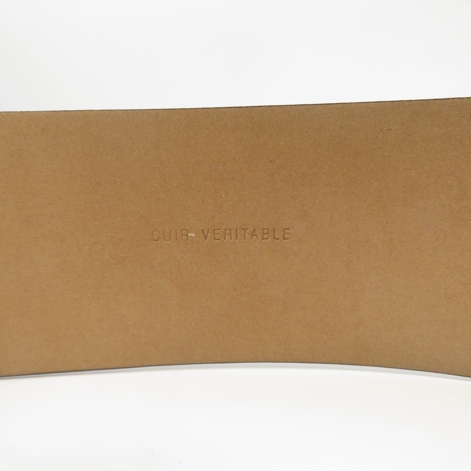 CHANEL 牛皮皮革Belt 80cm金扣皮帶黑色