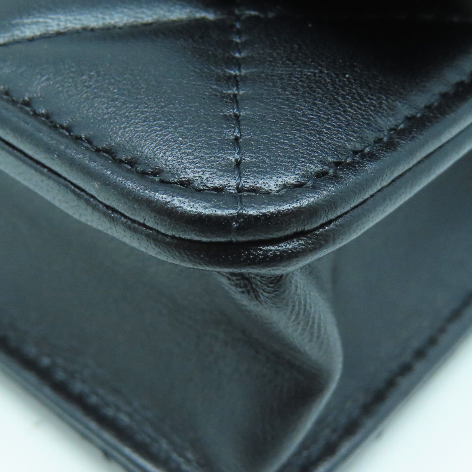 CHANEL 【激減優惠】菱格牛皮皮革Wallet On Chain/Heart CC Lock金扣鏈帶肩背袋黑色