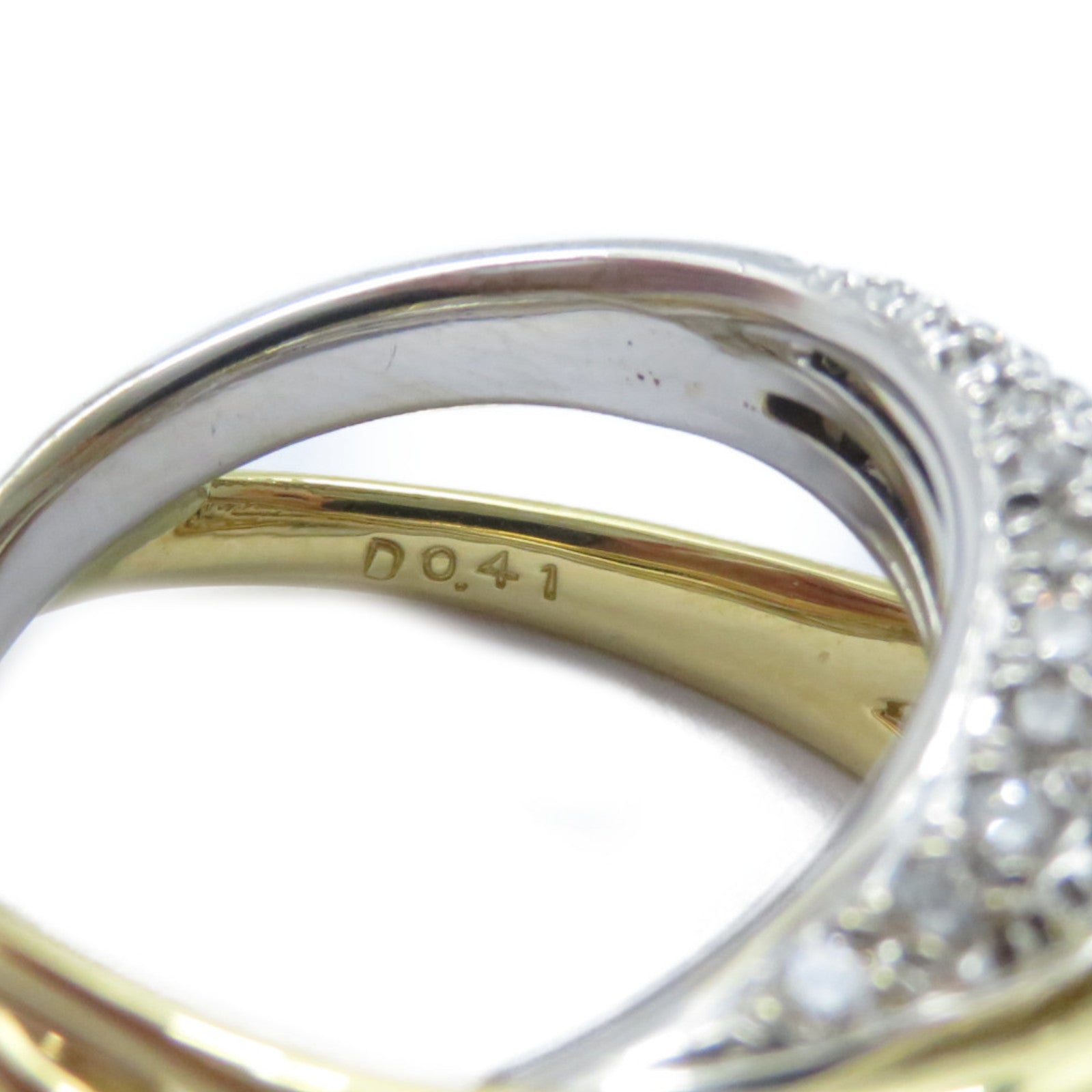 JEWELRY 18K白金/黃金Diamond Ring 0.62/0.41ct鑽石戒指US#7