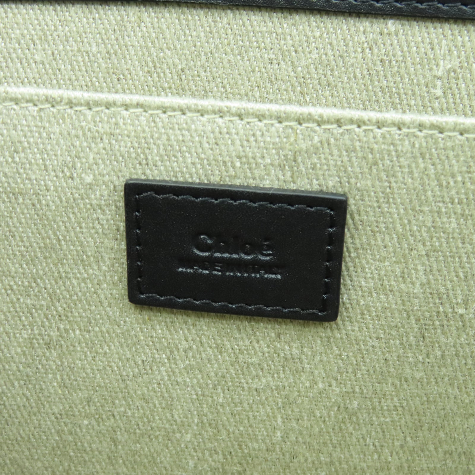 Chloe 牛皮皮革Medium Woody Tote Bag肩背袋黑色