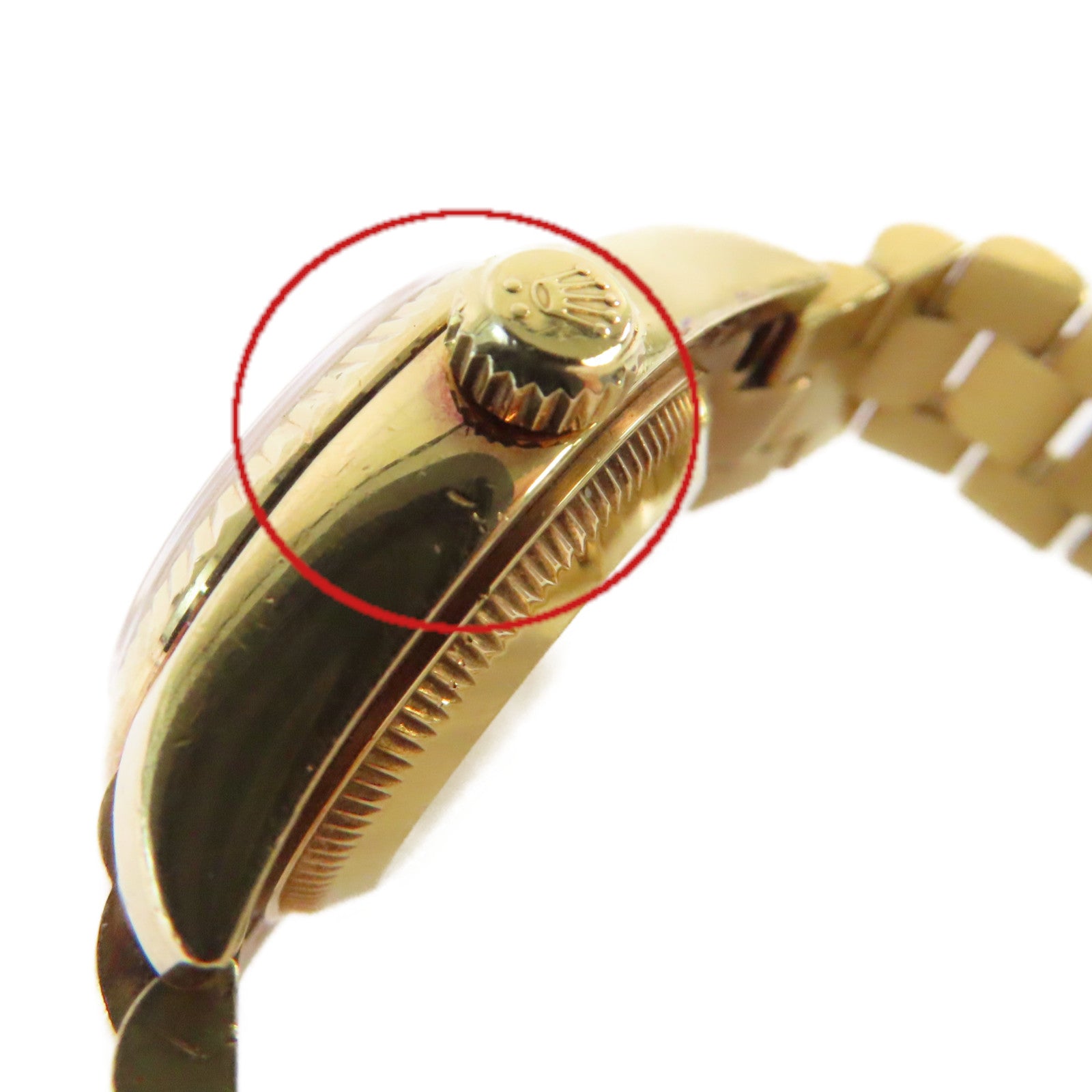 ROLEX Datejust Watch 18K黃金自動機芯手錶金色