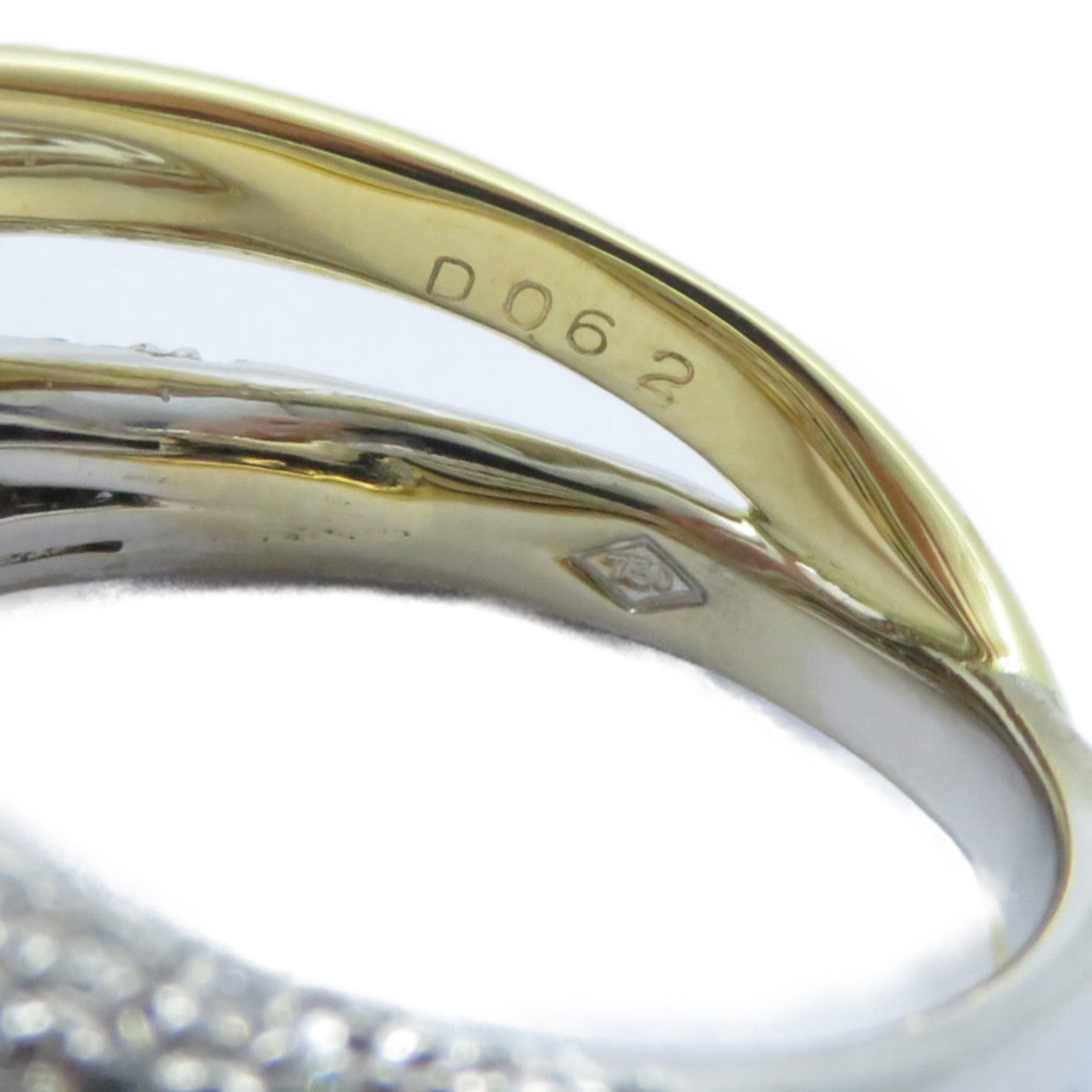 JEWELRY 18K白金/黃金Diamond Ring 0.62/0.41ct鑽石戒指US#7
