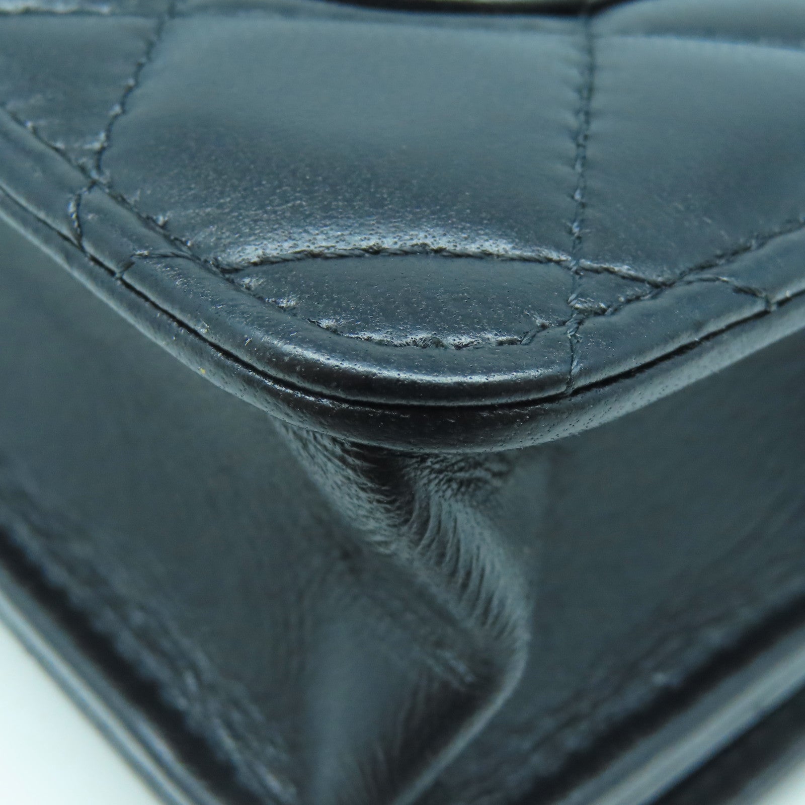 CHANEL 【激減優惠】菱格牛皮皮革Wallet On Chain/Heart CC Lock金扣鏈帶肩背袋黑色