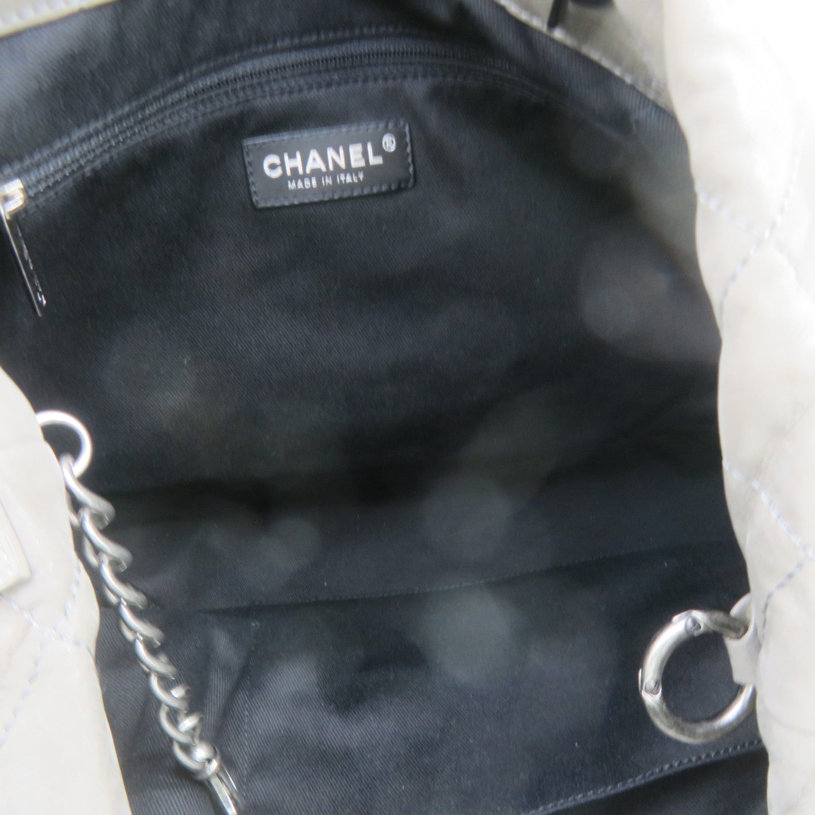 CHANEL [Sharp Reduction Offer] Lingge Cowhide Leather Chain Shoulder Silver Buckle Shoulder Bag Gray
