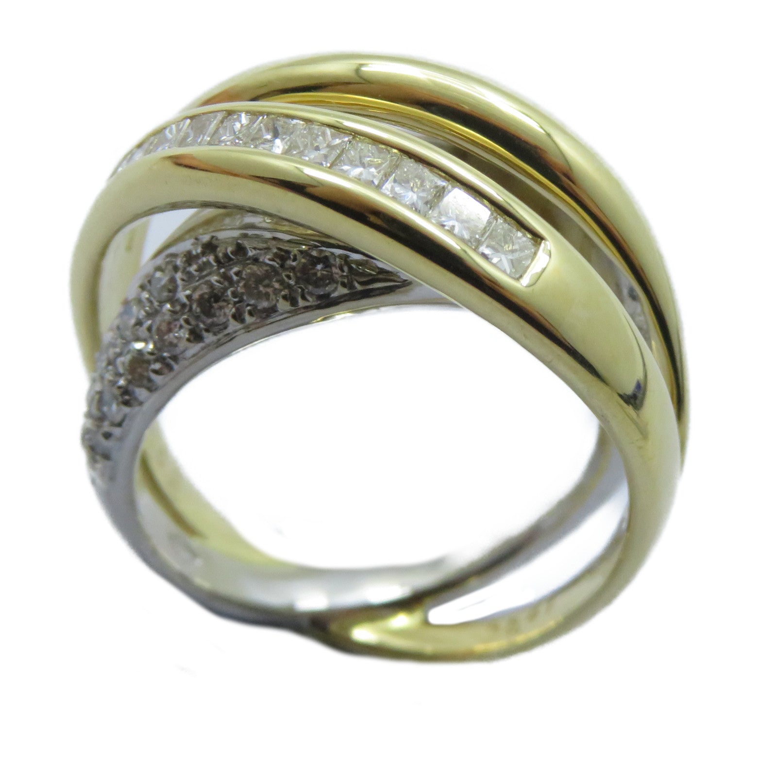 JEWELRY 18K白金/黃金Diamond Ring 0.62/0.41ct鑽石戒指US#7