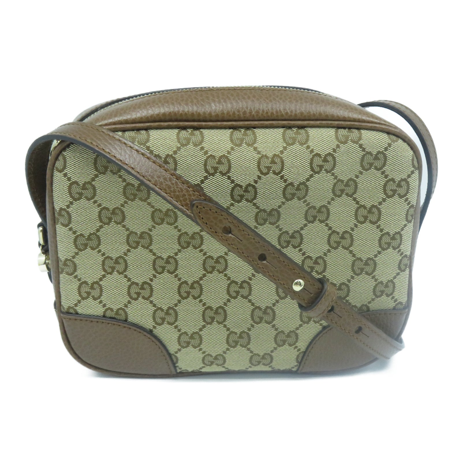GUCCI 帆布Shoulder Bag金扣肩背袋啡色
