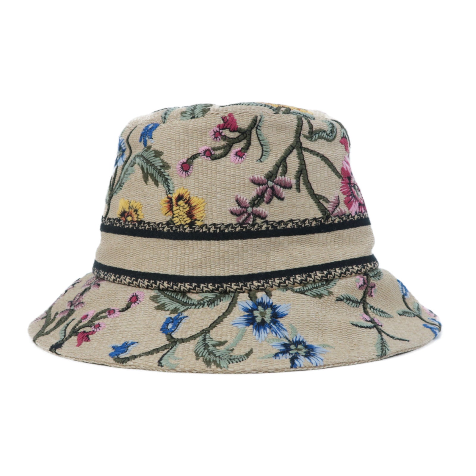 Dior 帆布D-Bobby Dior Petites Fleurs Small Brim Bucket Hat帽子米色