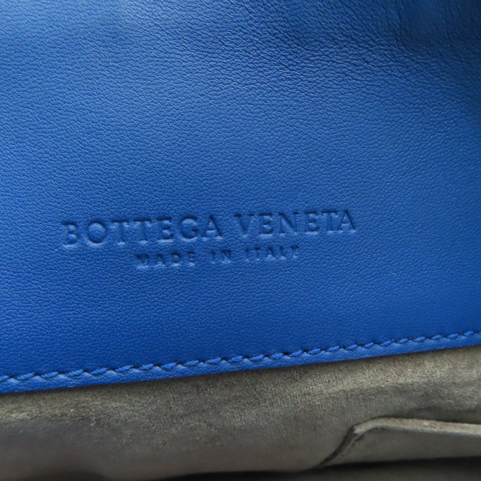 BOTTEGA VENETA 牛皮皮革Shoulder Bag链带肩背袋蓝色