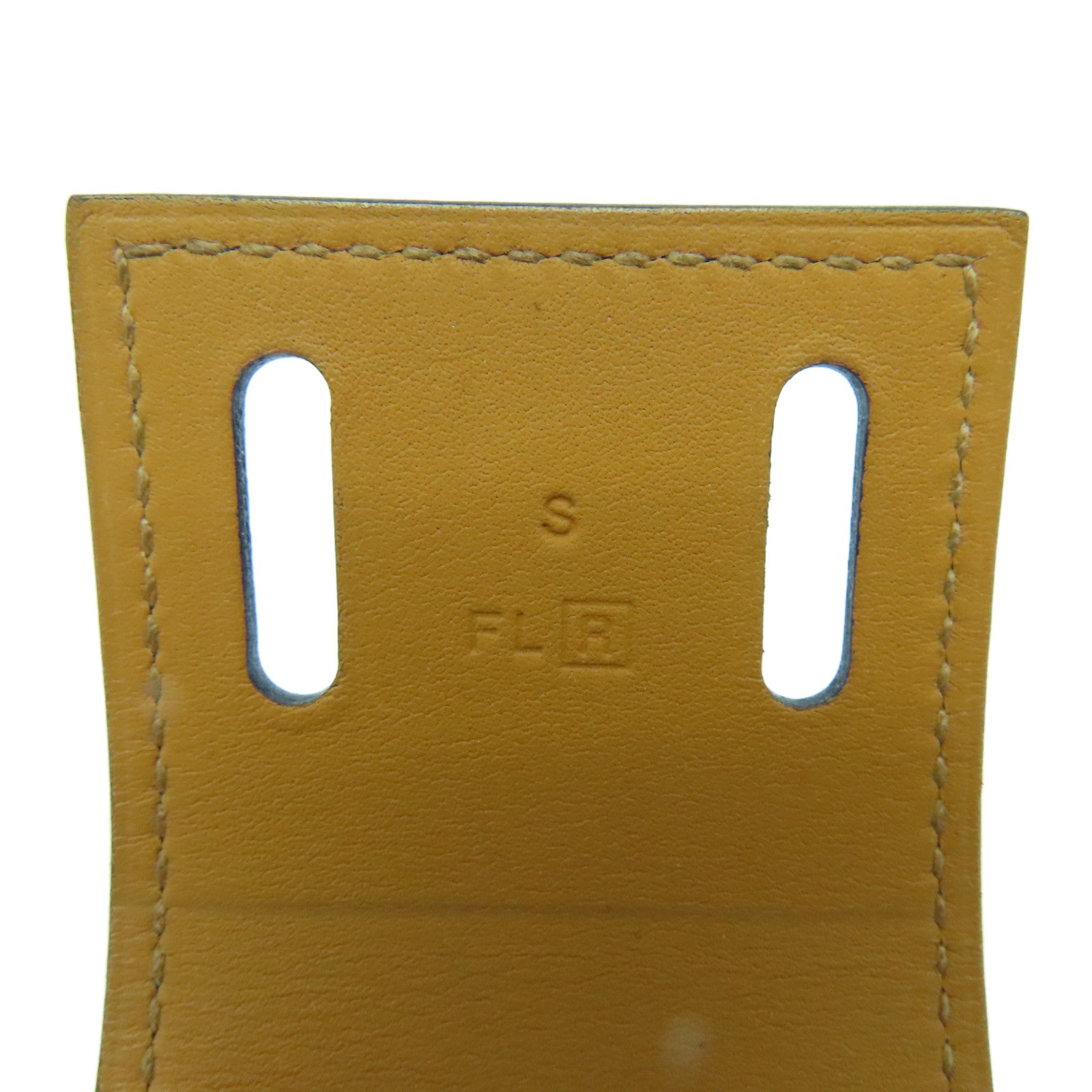 HERMES Box Calf皮革Cuir Izy Bracele银扣手链黑色