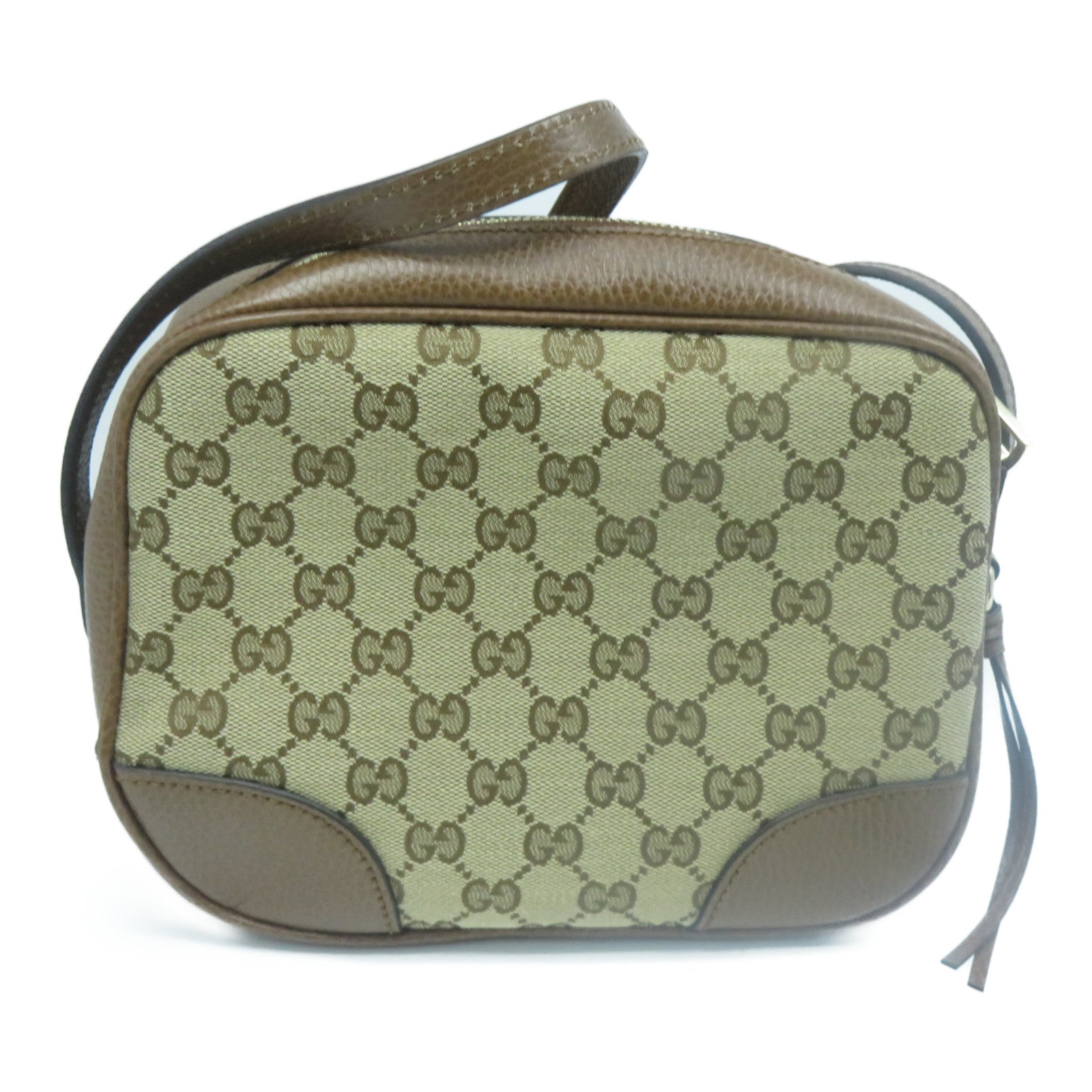 GUCCI 帆布Shoulder Bag金扣肩背袋啡色