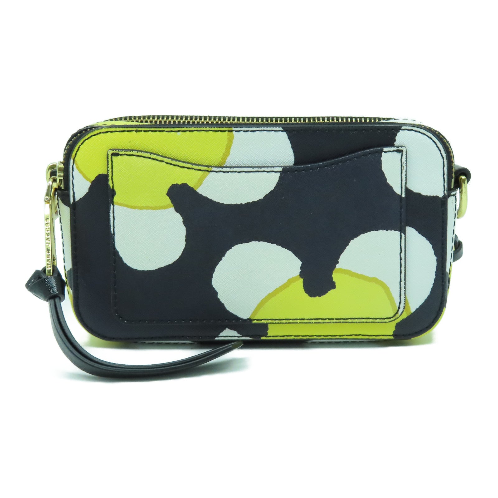 MARC JACOBS 【激減優惠】塗層帆布Camera Bag金扣肩背袋黑色/白色/黃色