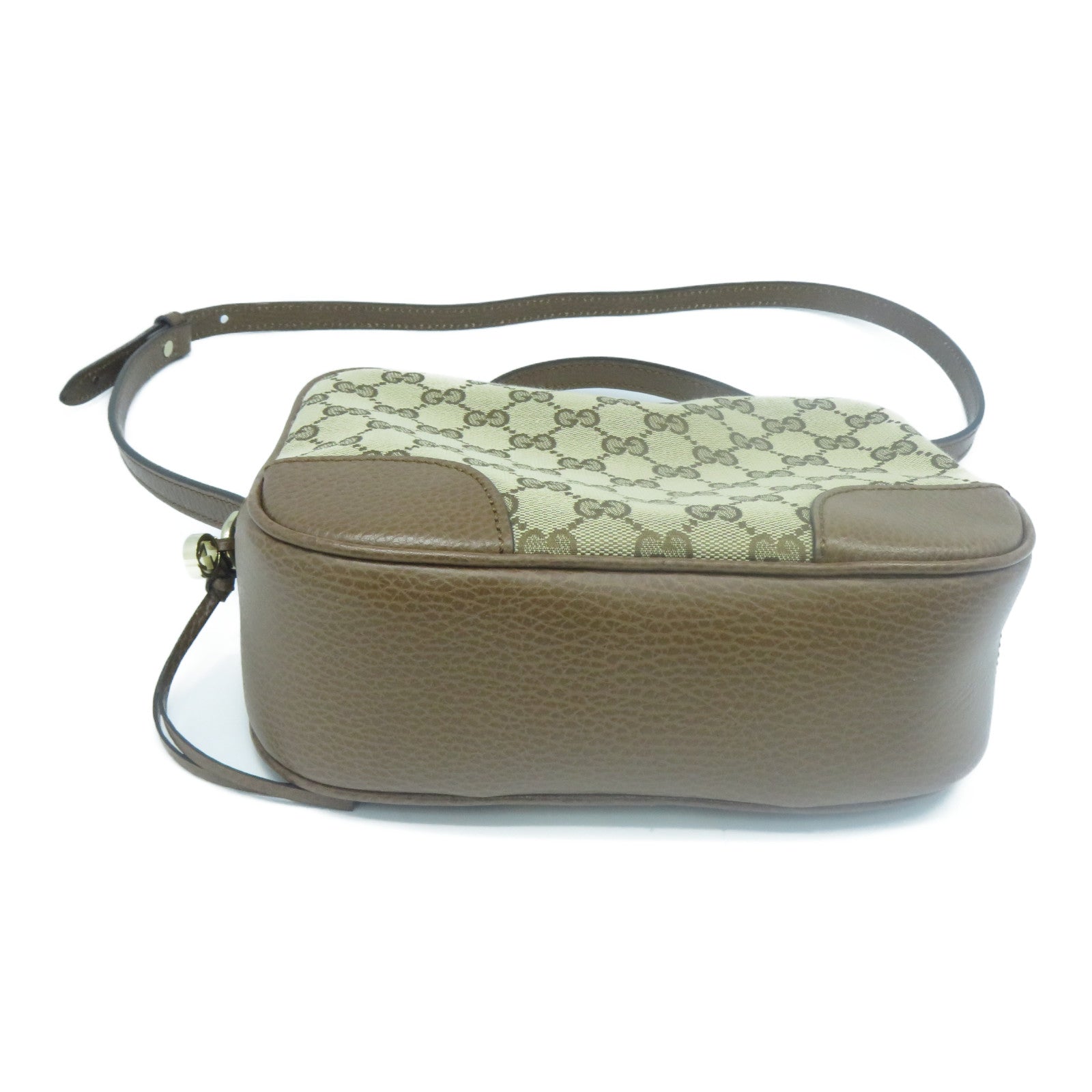 GUCCI 帆布Shoulder Bag金扣肩背袋啡色
