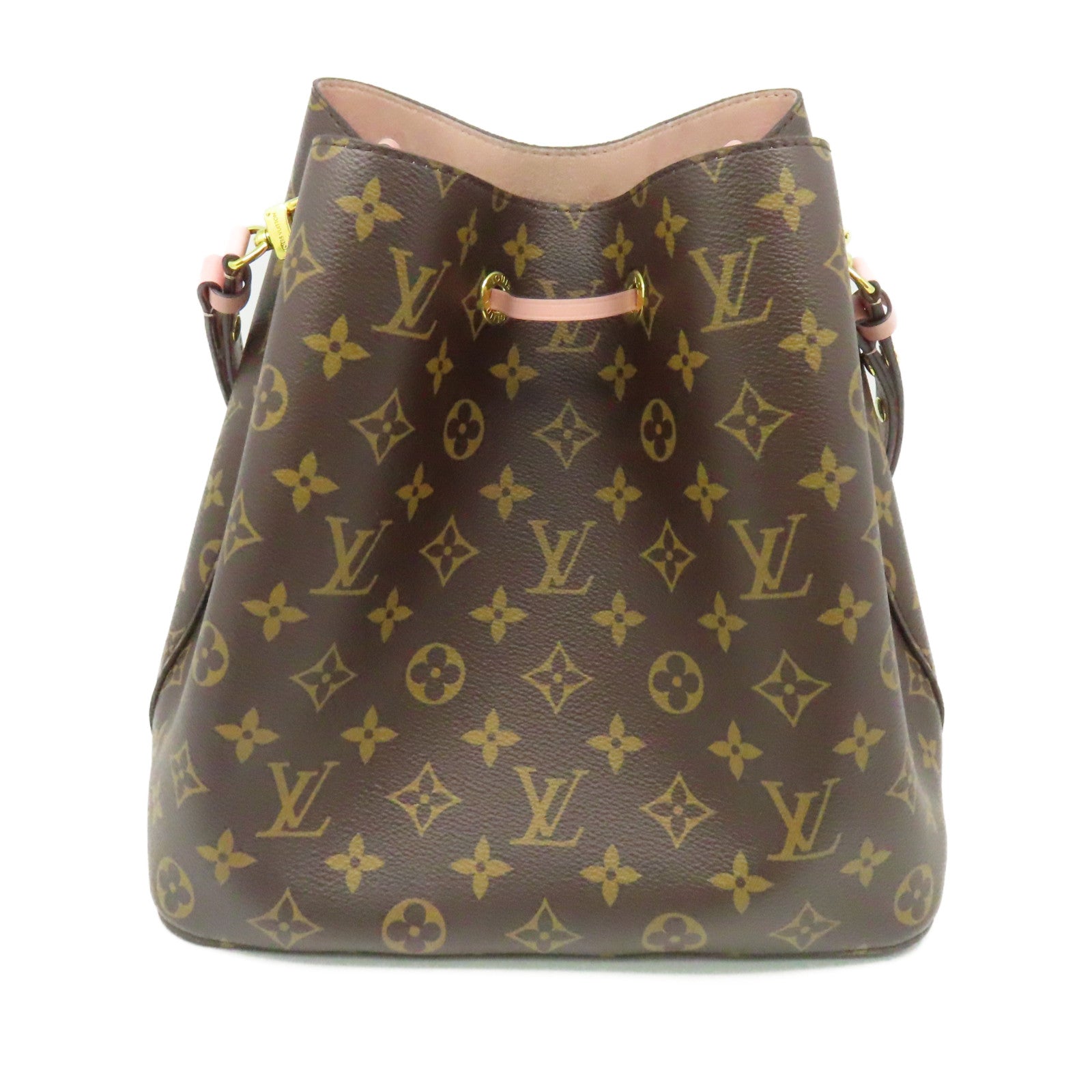 LOUIS VUITTON Monogram Neo Noe MM Shoulder Bag肩背袋啡色/粉紅色