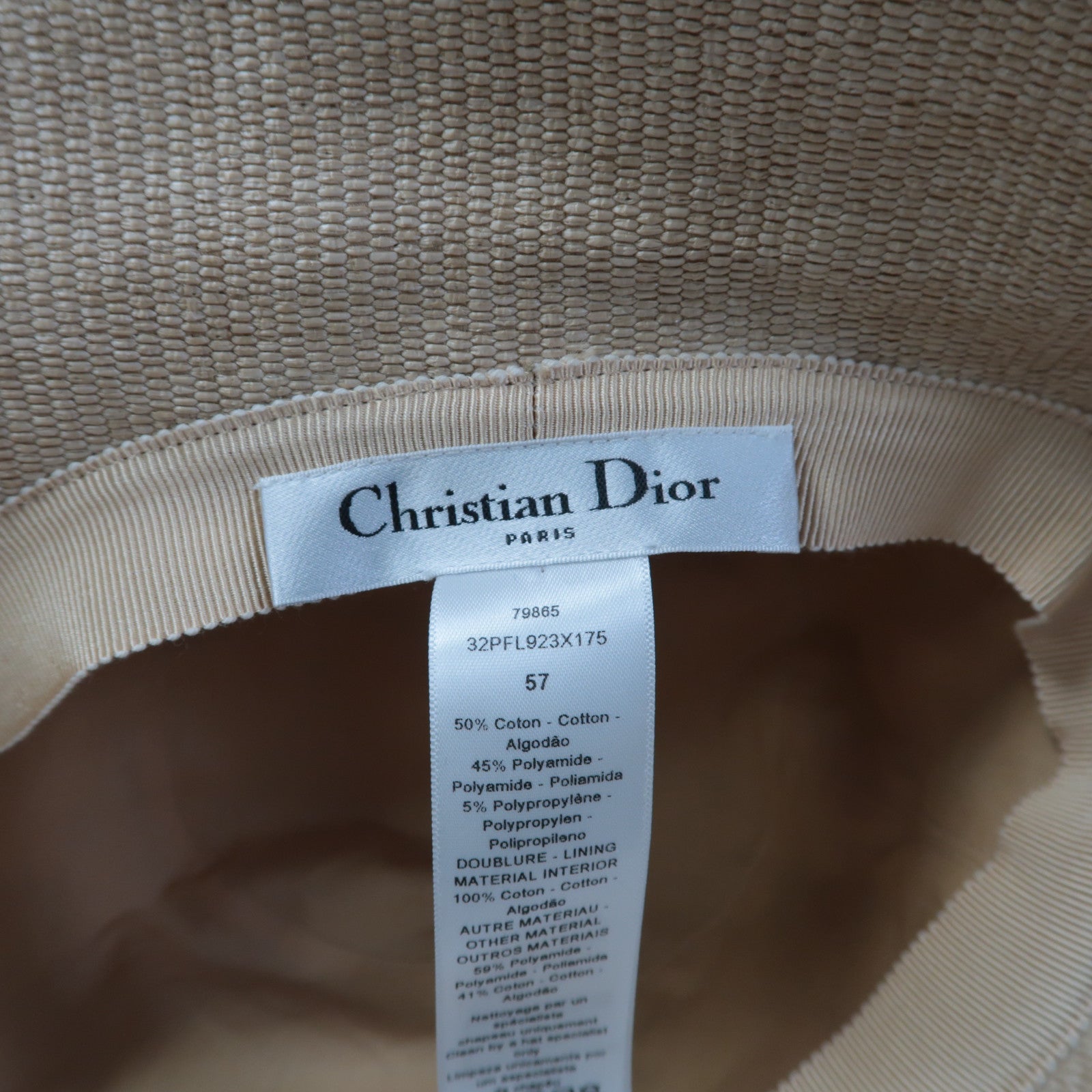 Dior 帆布D-Bobby Dior Petites Fleurs Small Brim Bucket Hat帽子米色