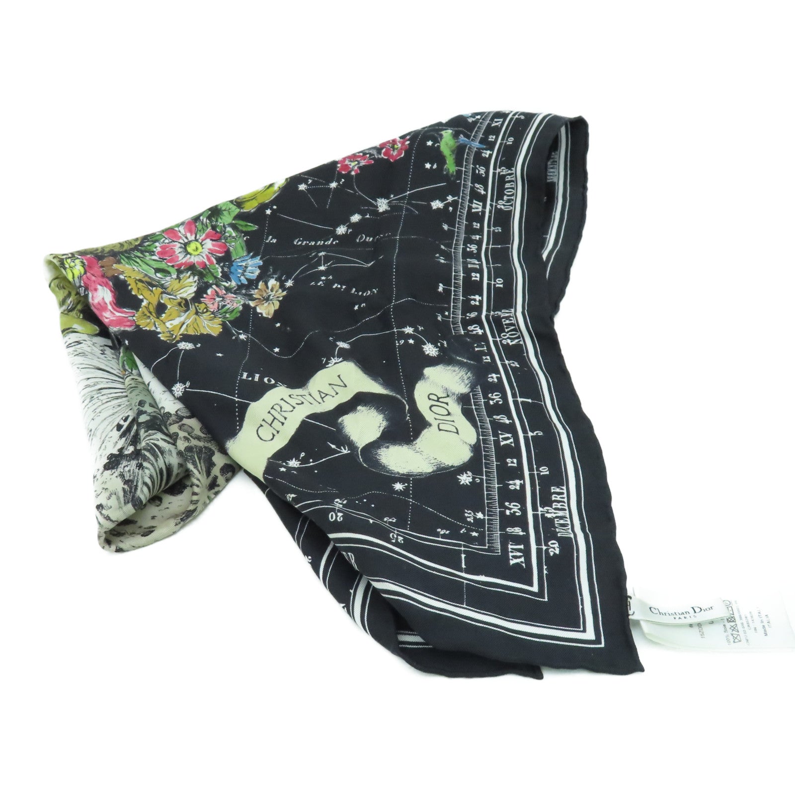 Dior Silk Scarf Black