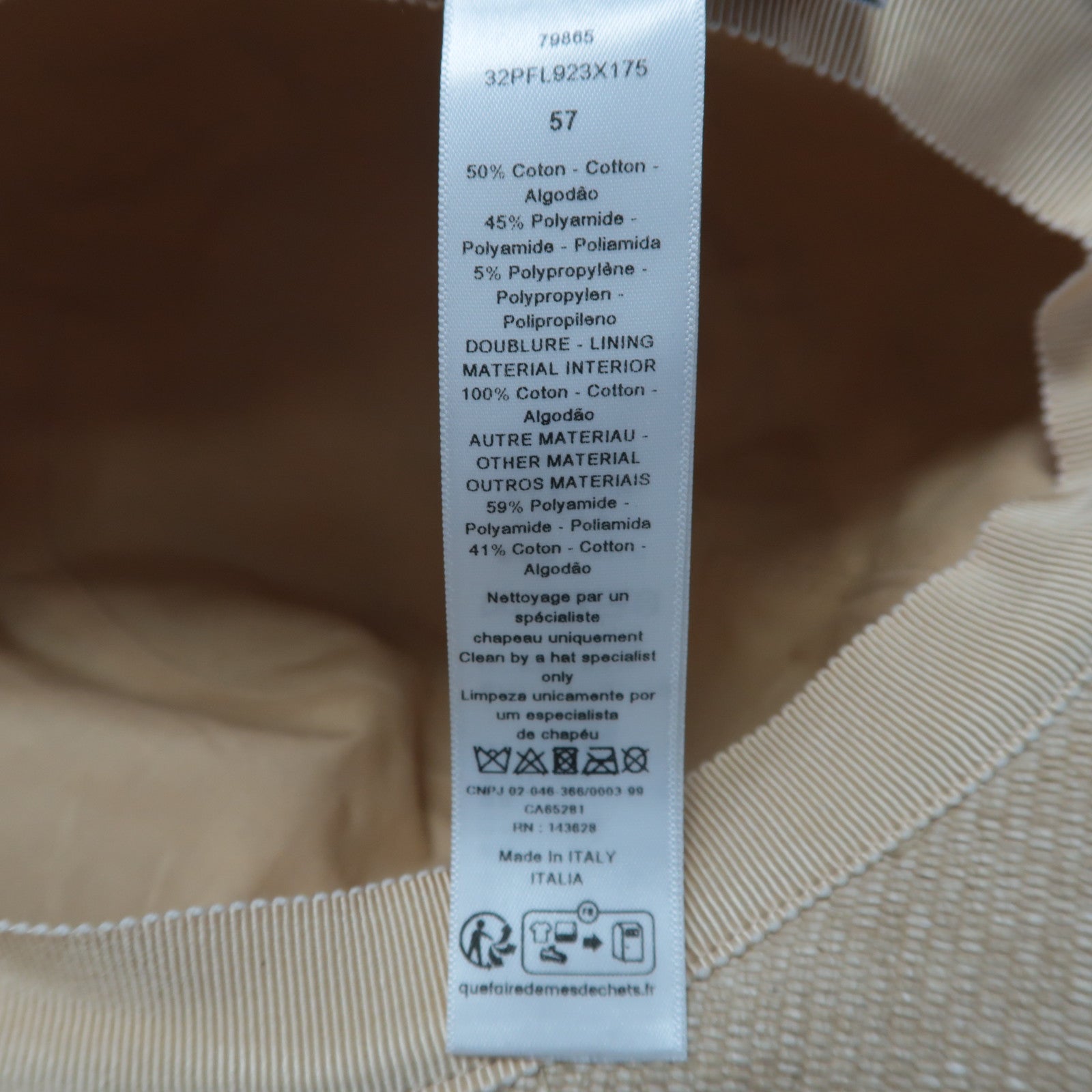 Dior 帆布D-Bobby Dior Petites Fleurs Small Brim Bucket Hat帽子米色