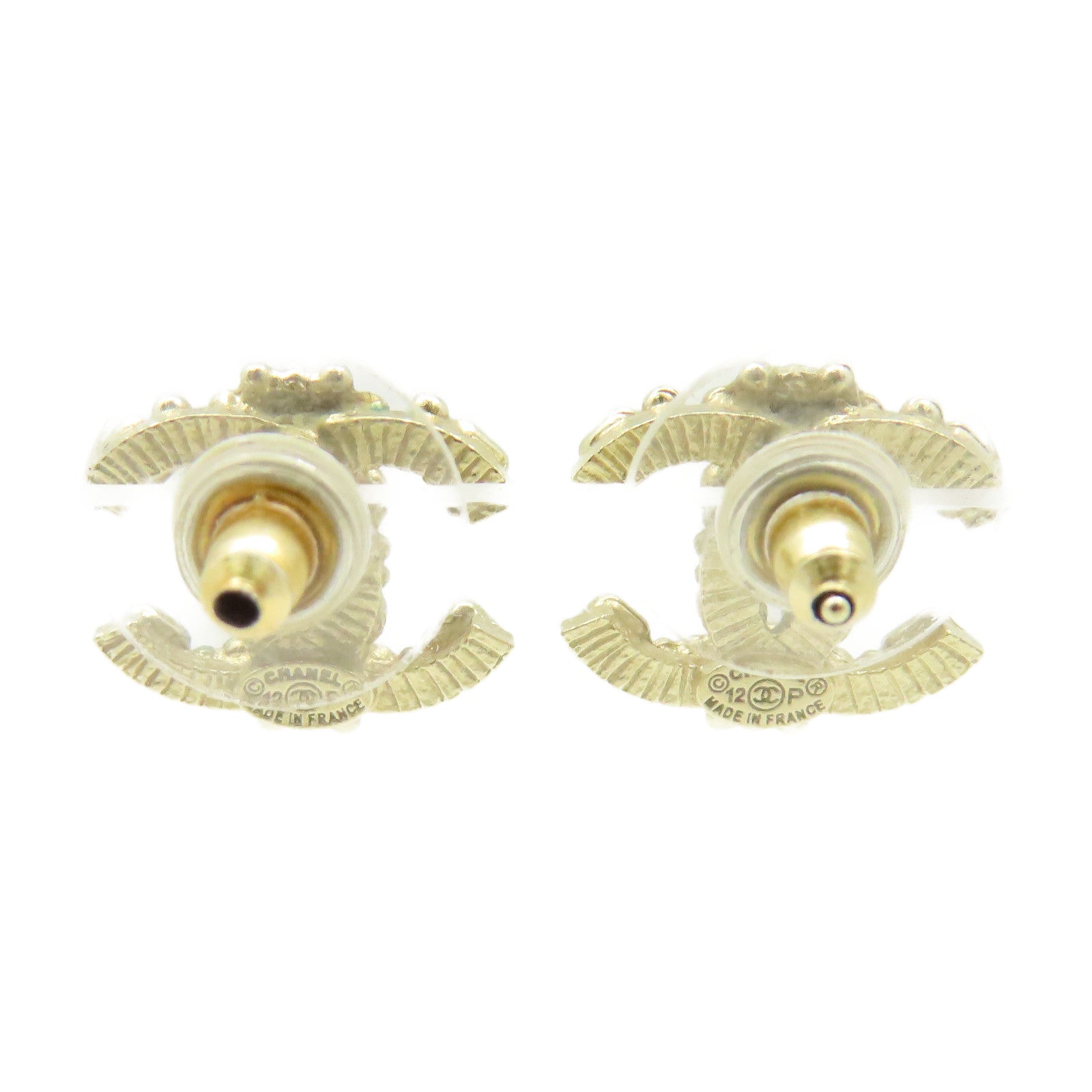 CHANEL 金屬CC Earrings耳環金色/黑色/粉紅色