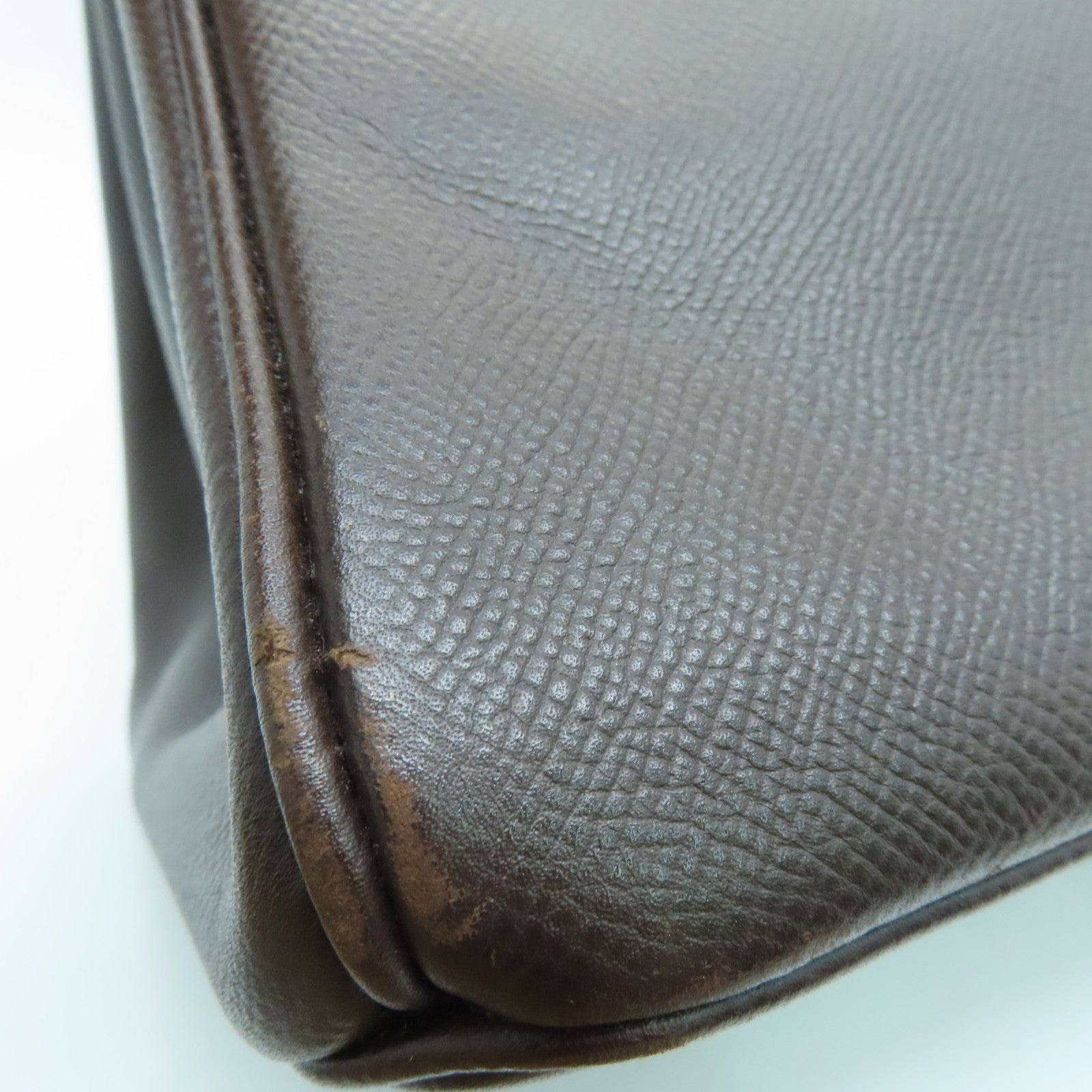 HERMES Epsom皮革Birkin 35银扣手挽袋Chocolat 啡色