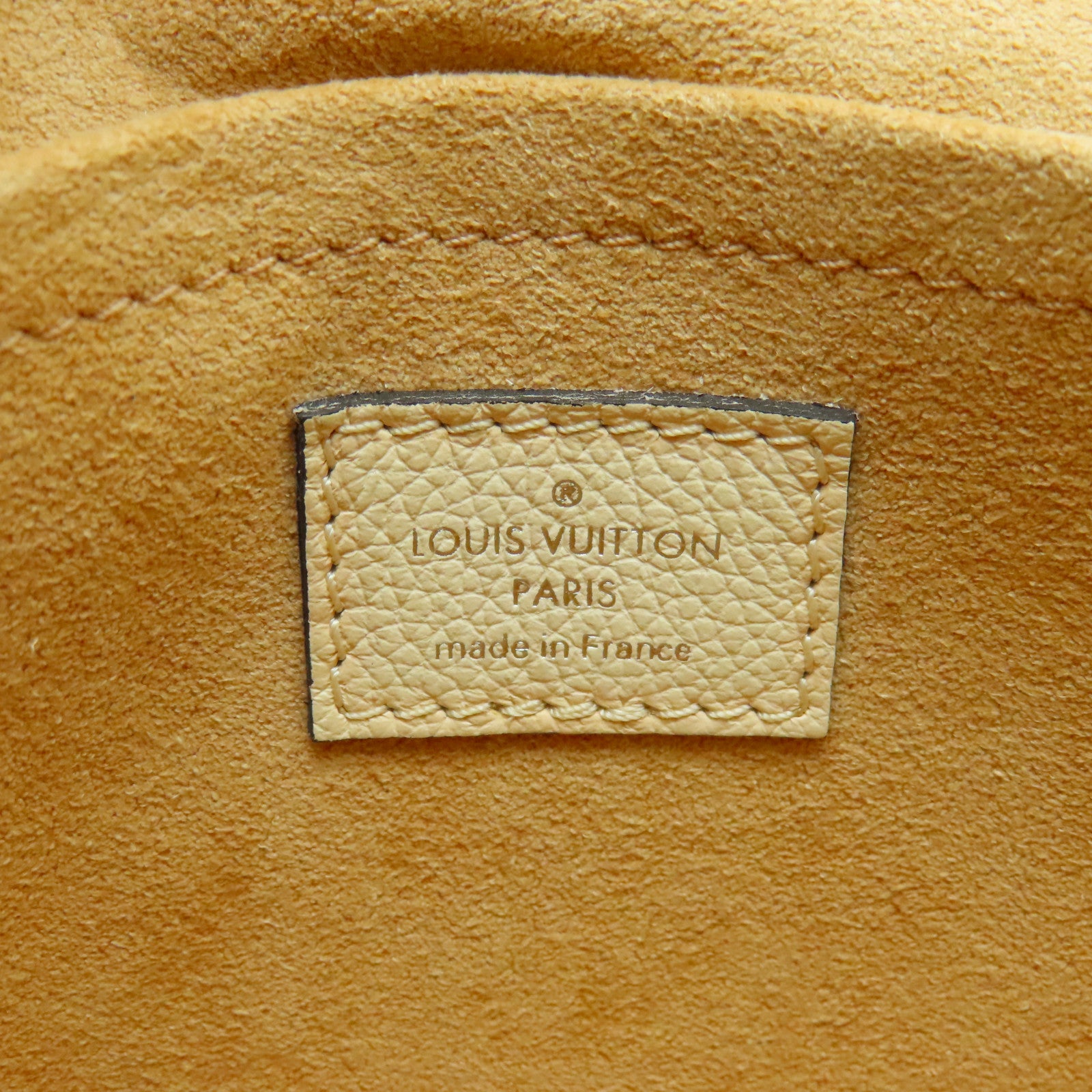 LOUIS VUITTON 牛皮皮革Mylockme BB銀扣肩背袋米色/紅色