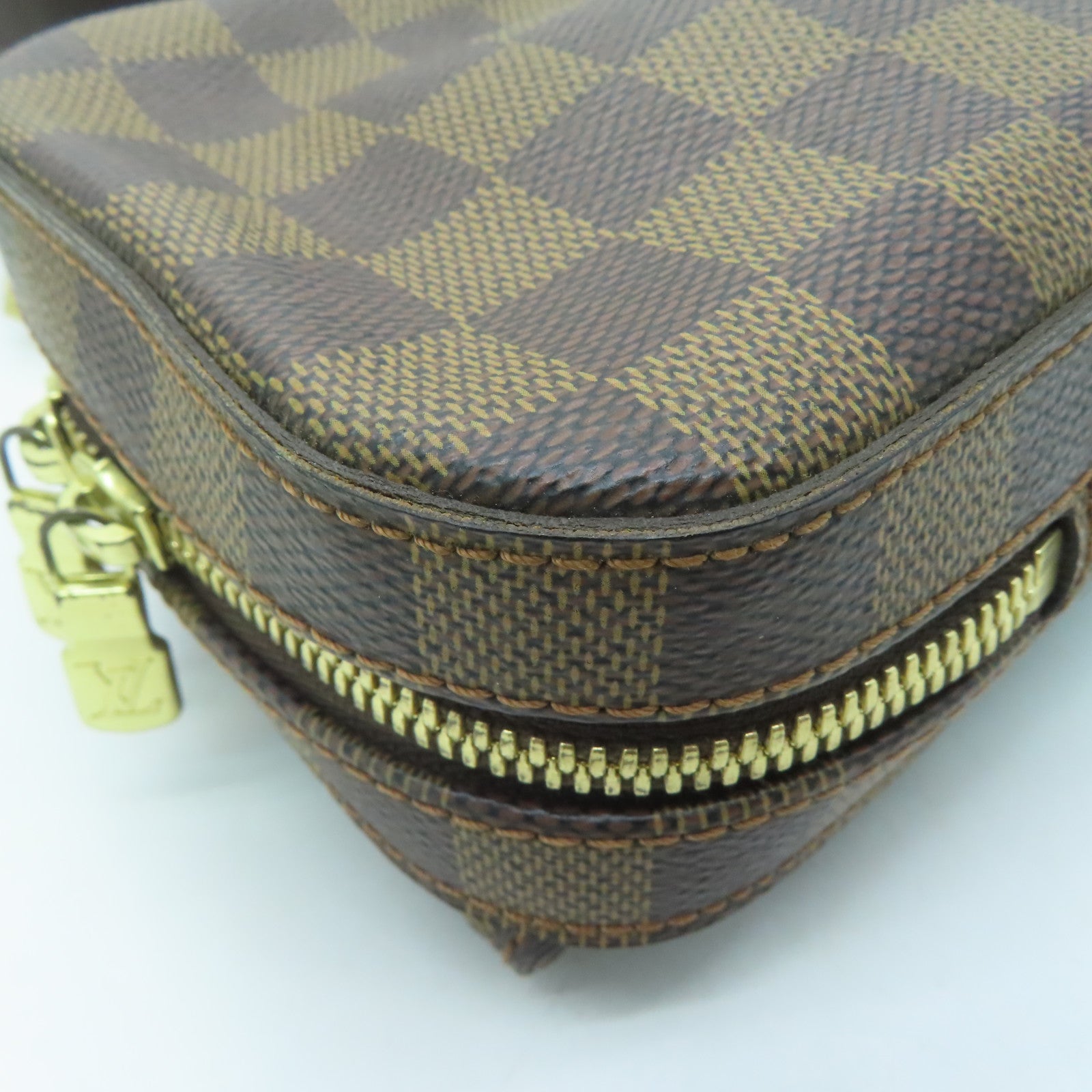LOUIS VUITTON Damier Geronimo's bum-bag金扣腰包啡色