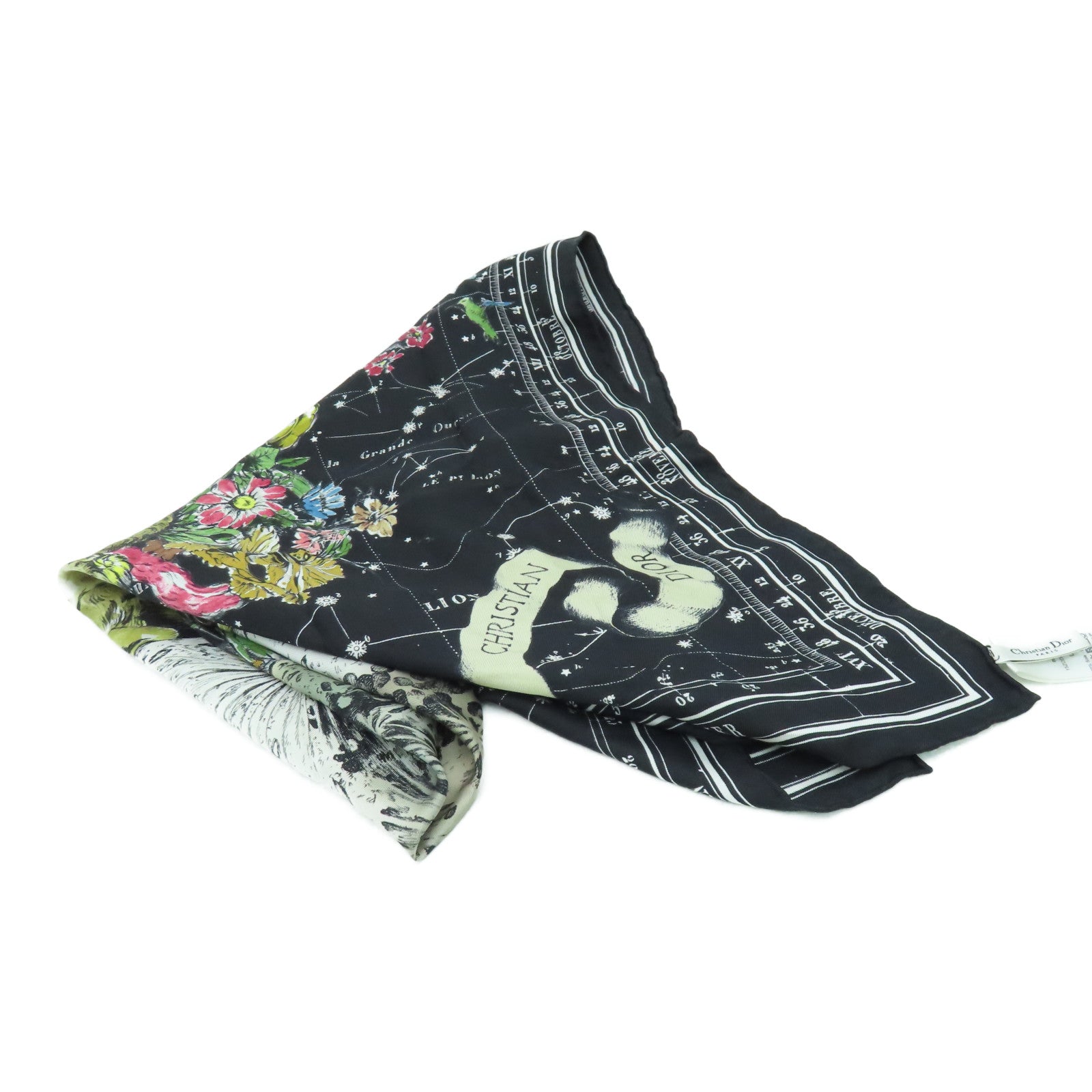 Dior Silk Scarf Black