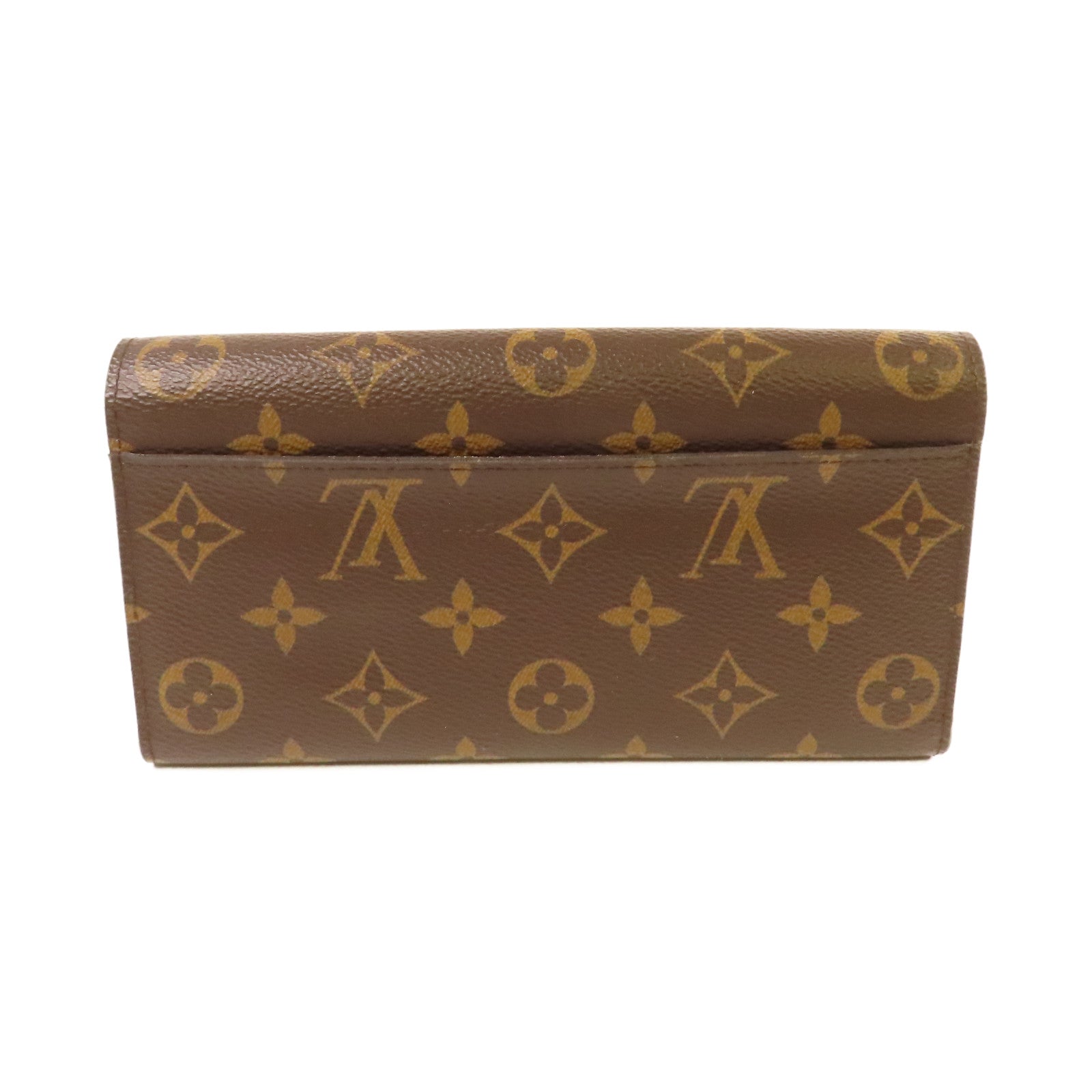 LOUIS VUITTON Monogram Sarah Long Wallet金扣長錢包啡色
