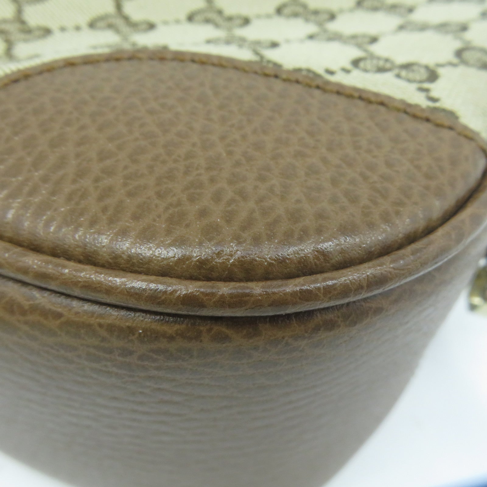 GUCCI 帆布Shoulder Bag金扣肩背袋啡色