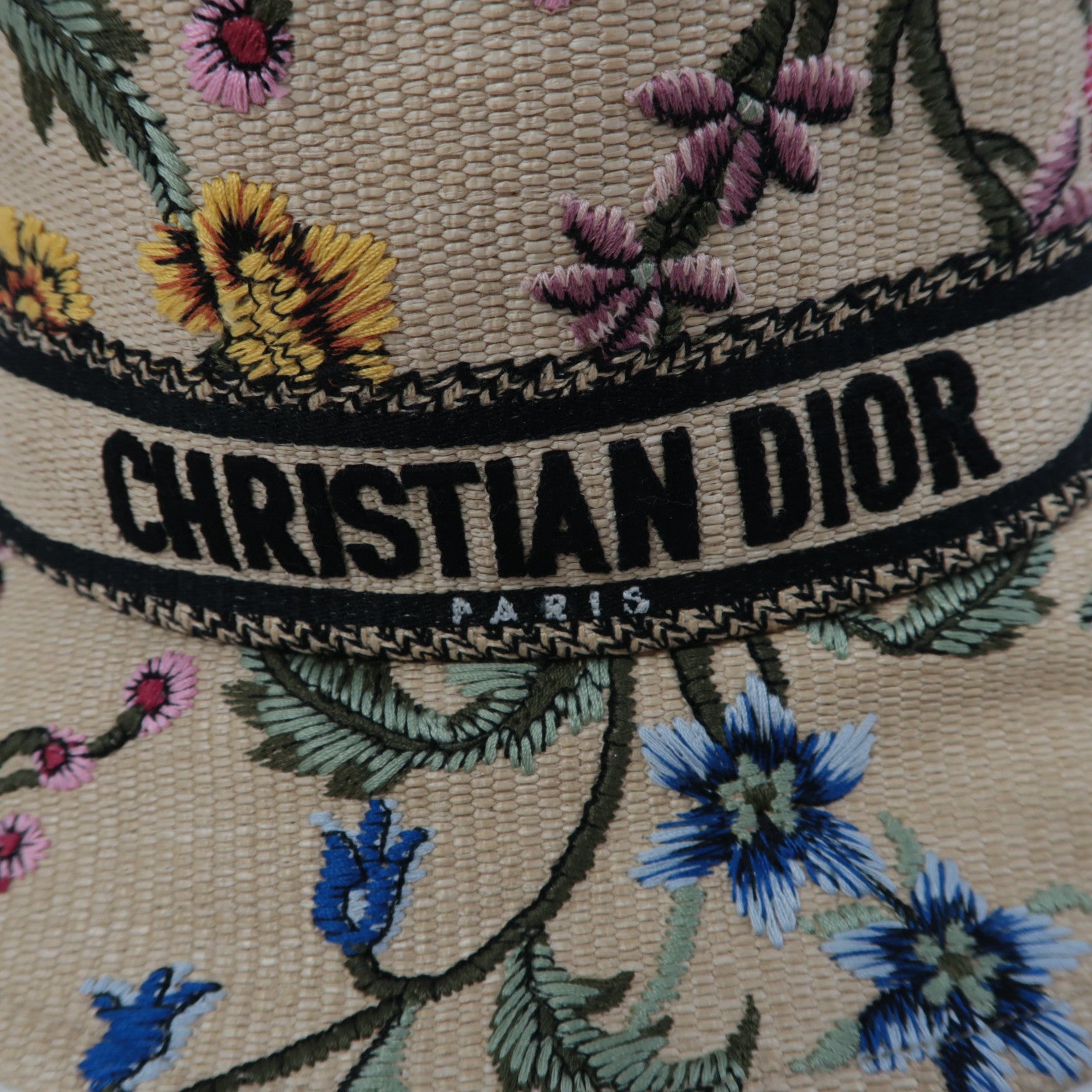 Dior 帆布D-Bobby Dior Petites Fleurs Small Brim Bucket Hat帽子米色
