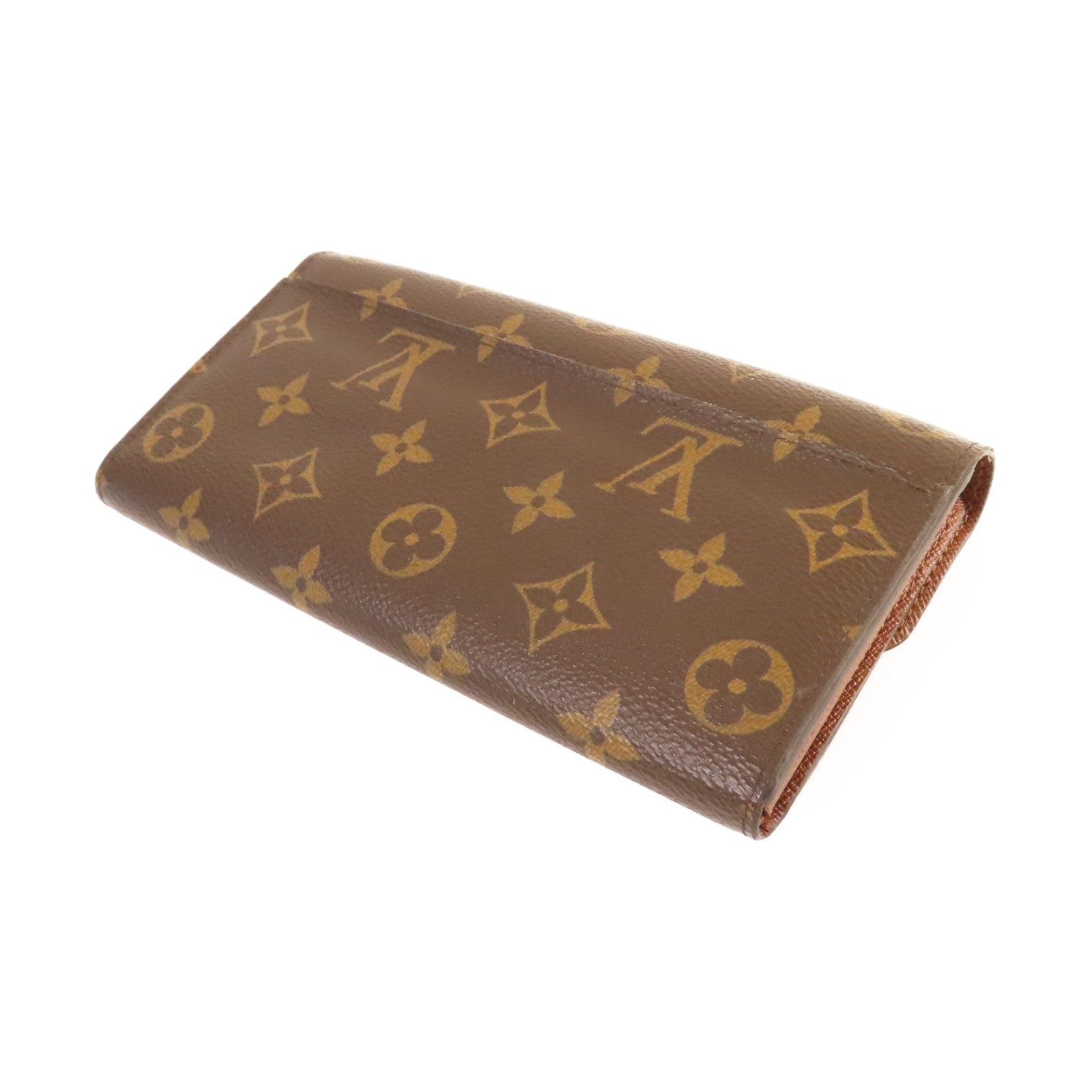 LOUIS VUITTON Monogram Sarah Long Wallet金扣長錢包啡色