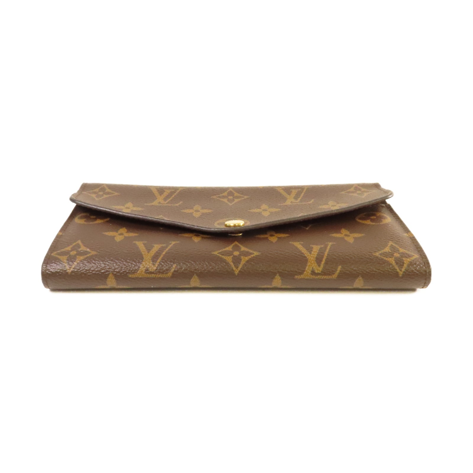 LOUIS VUITTON Monogram Sarah Long Wallet金扣長錢包啡色