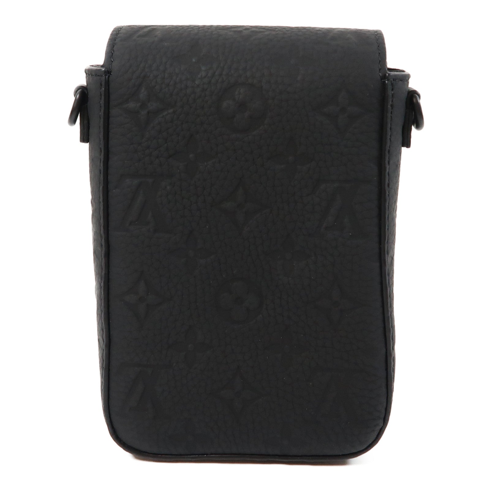 LOUIS VUITTON Taurillon Monogram S-Lock Vertical Wearable Wallet Bag肩背袋黑色