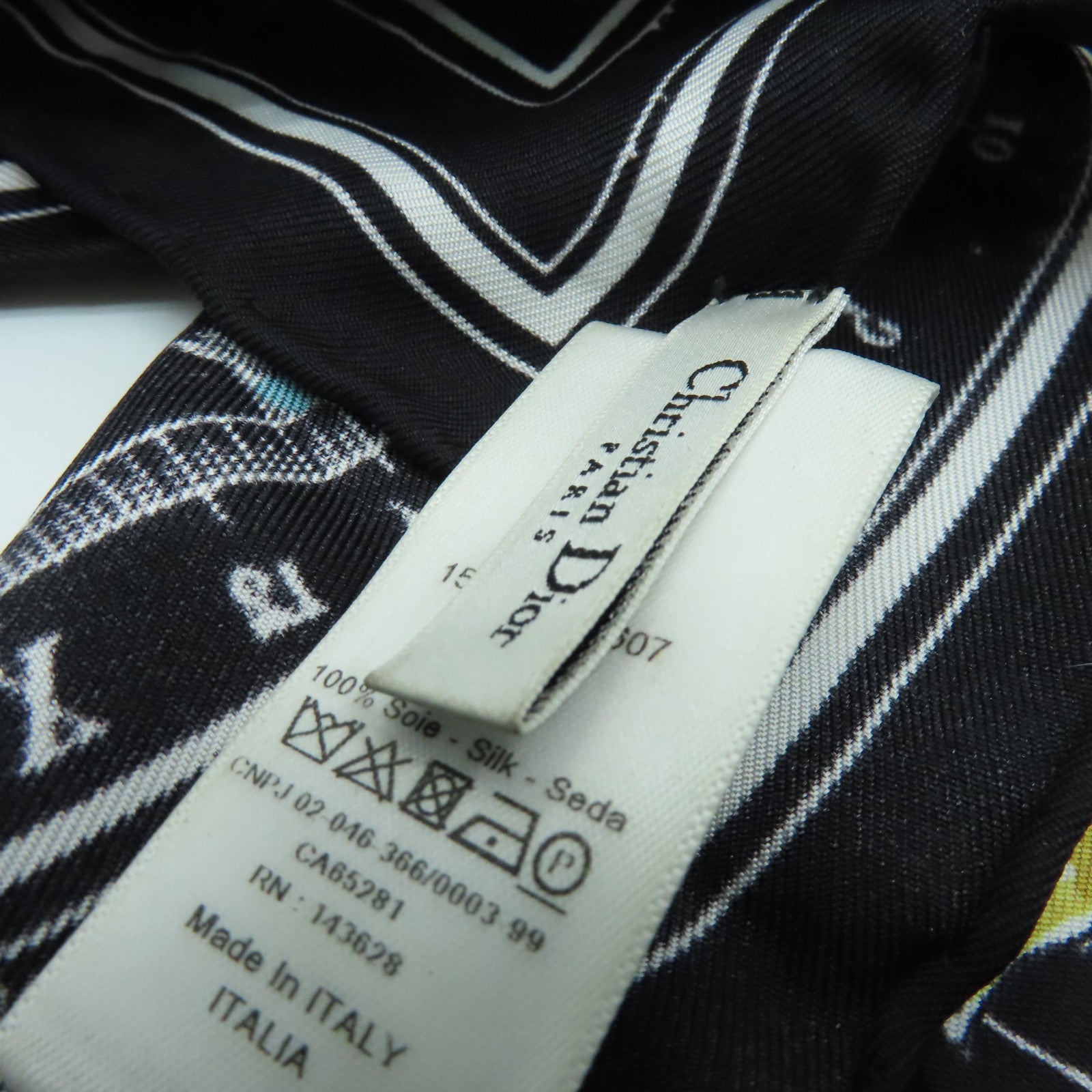 Dior Silk Scarf Black