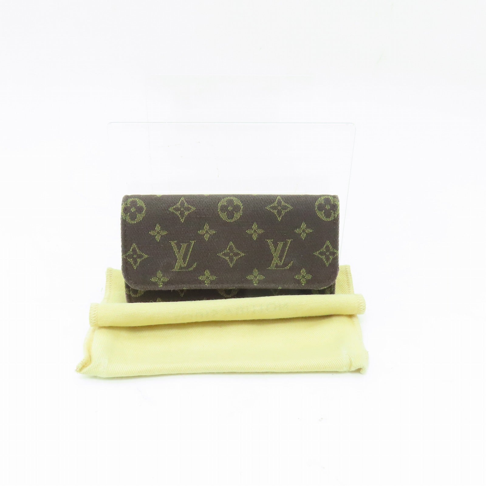 LOUIS VUITTON Monogram Mini Lin Multicles 4金扣鎖匙包啡色