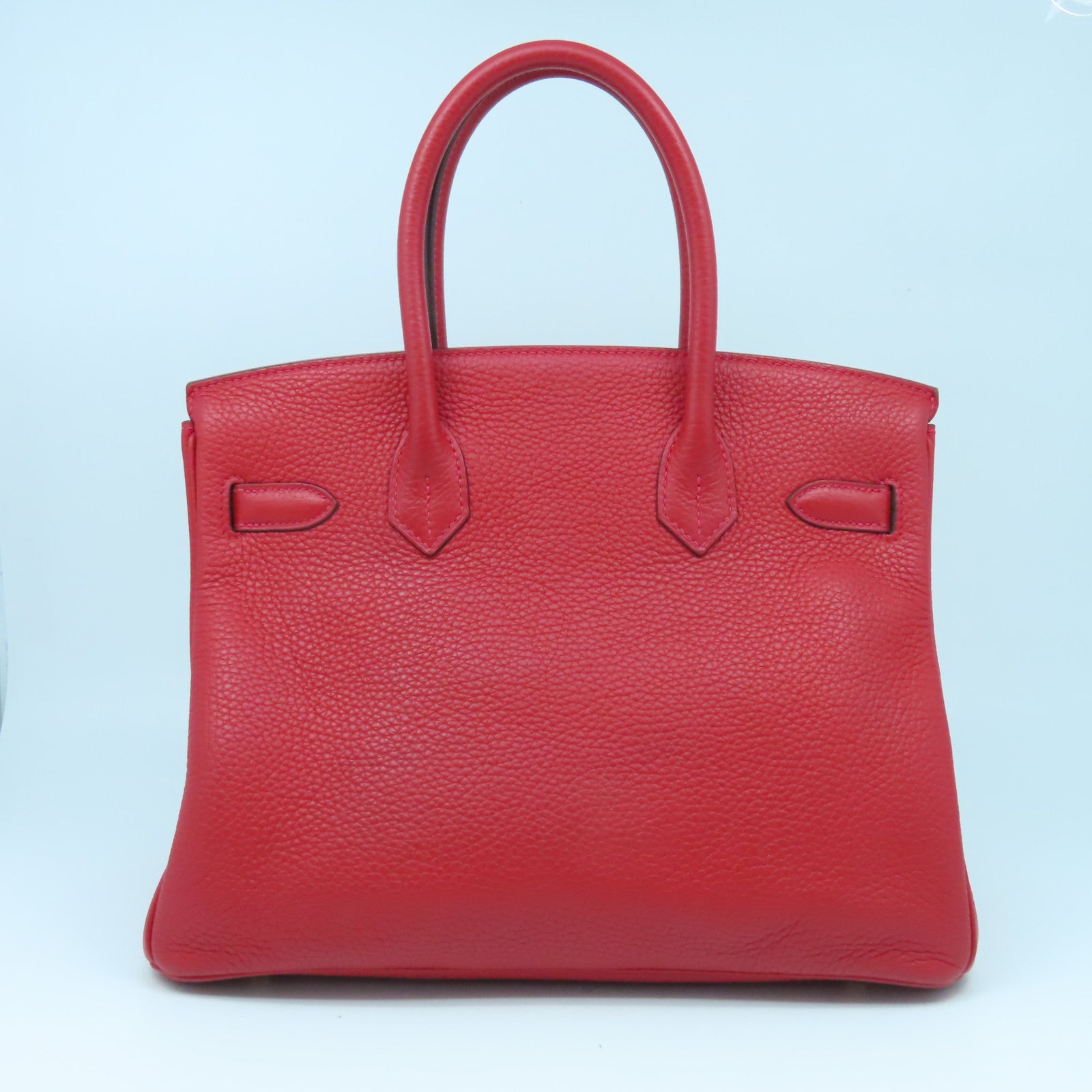 HERMES 【激減優惠】Togo皮革Birkin 30金扣手挽袋鮮紅色