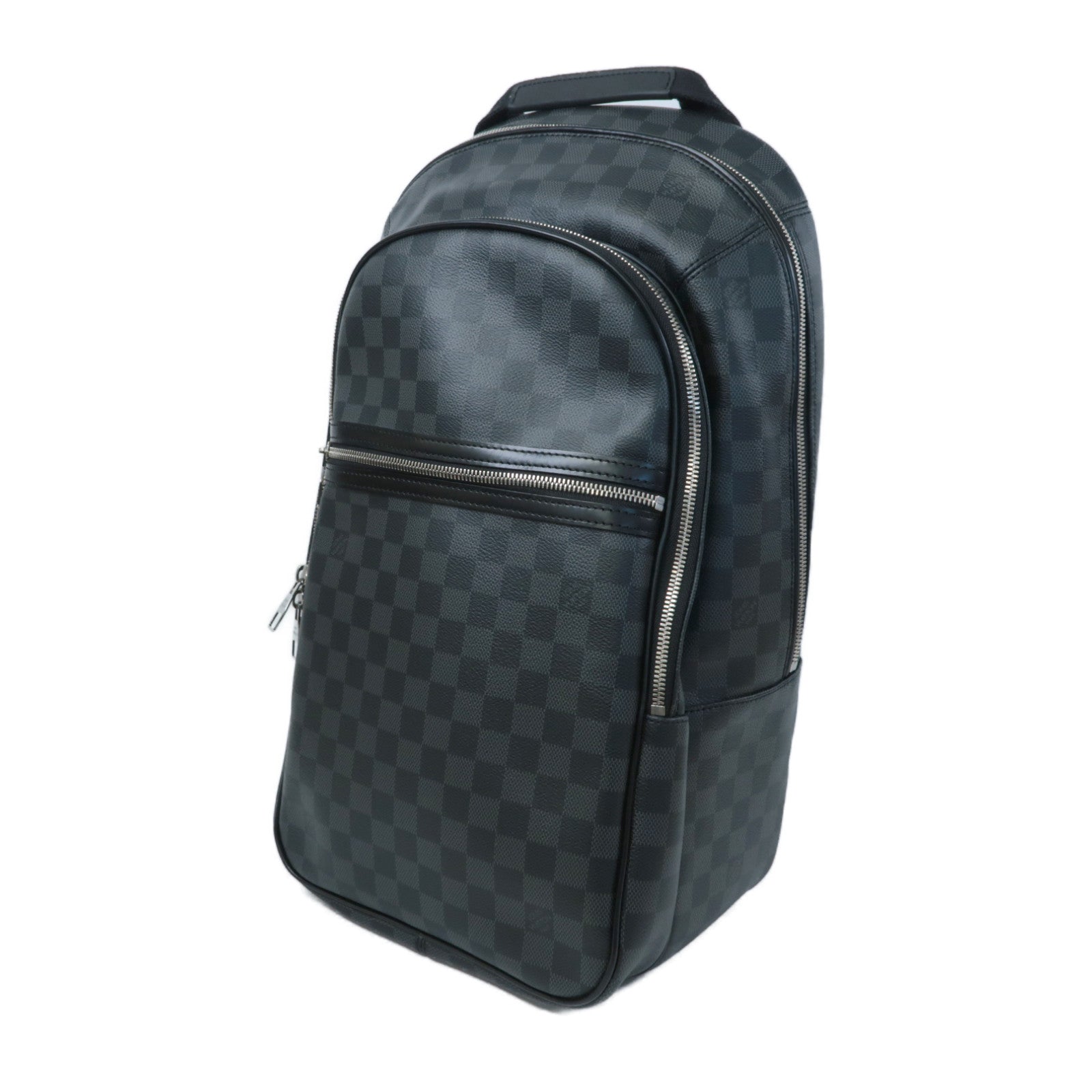 LOUIS VUITTON Damier Graphite Michael Backpack銀扣背包黑色