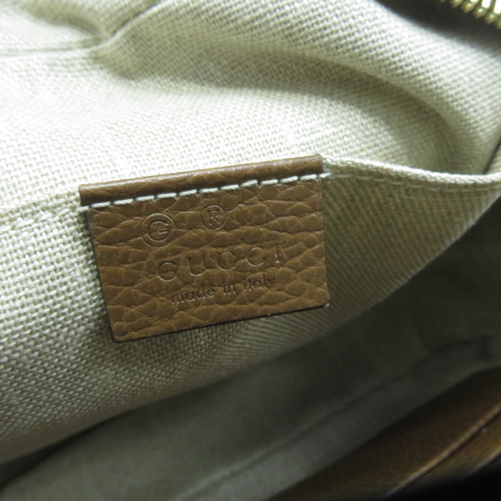 GUCCI 帆布Shoulder Bag金扣肩背袋啡色