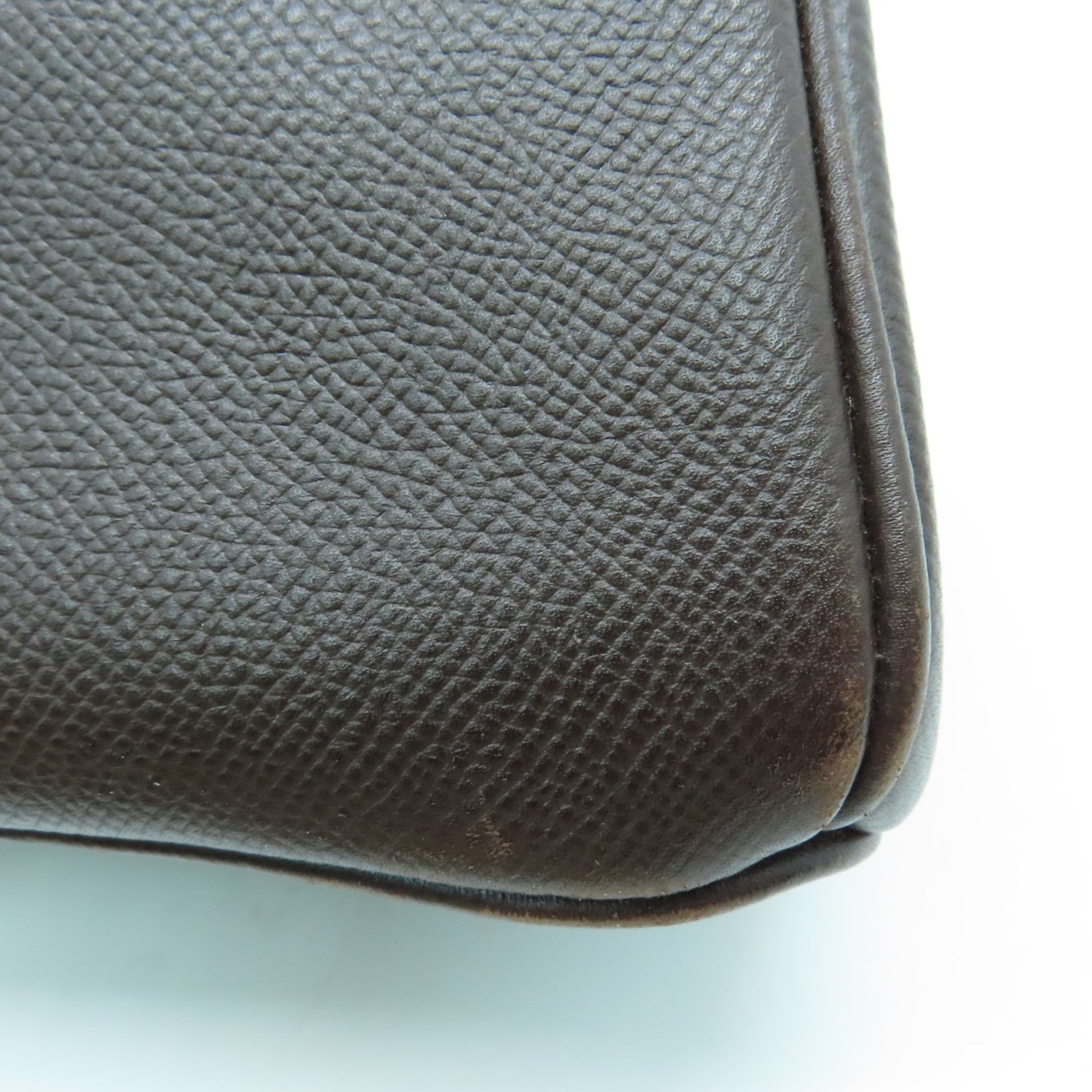 HERMES Epsom皮革Birkin 35银扣手挽袋Chocolat 啡色
