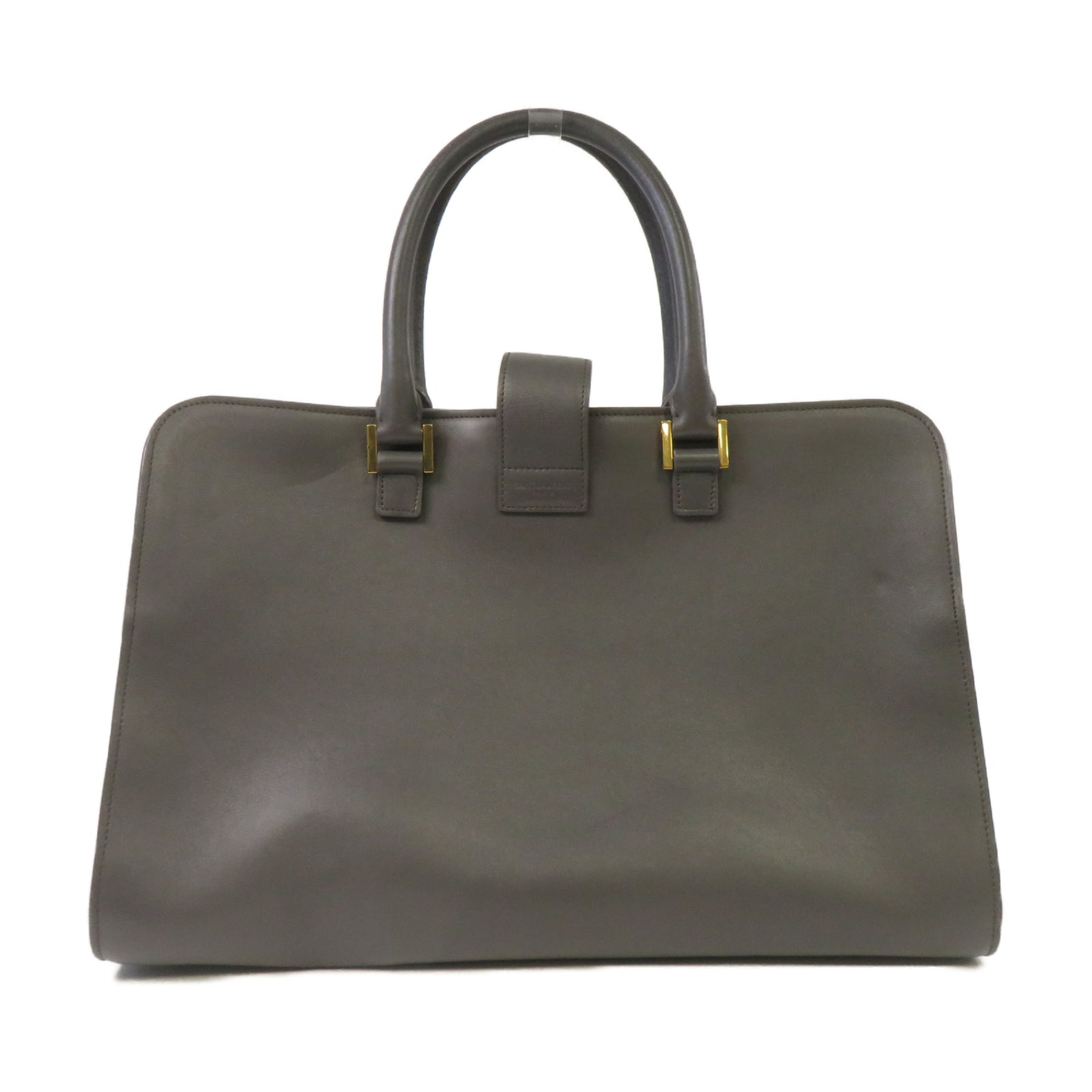 SAINT LAURENT 牛皮皮革2 Way Shoulder金扣手挽肩背兩用袋灰色