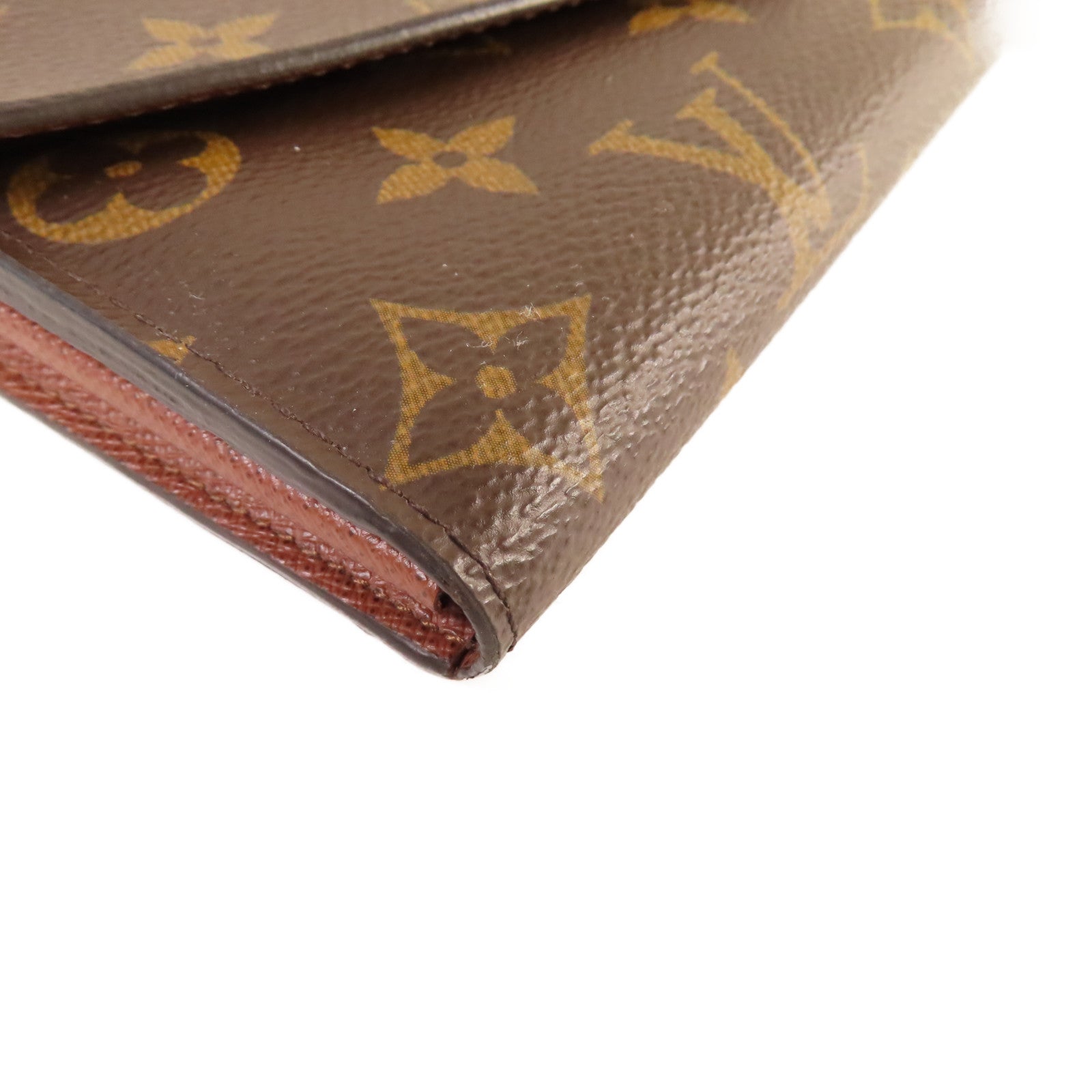 LOUIS VUITTON Monogram Sarah Long Wallet金扣長錢包啡色