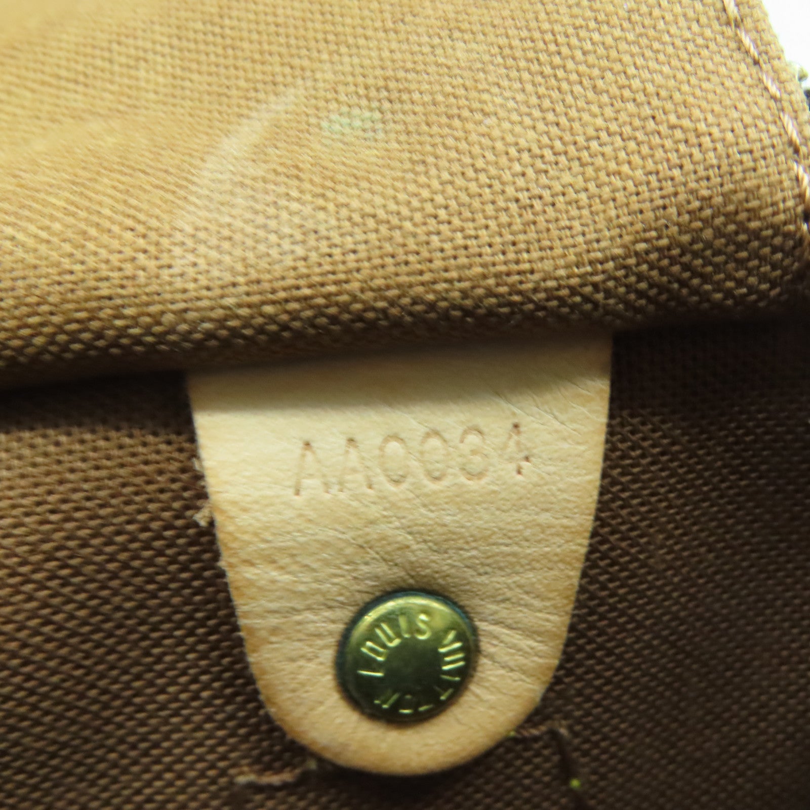 LOUIS VUITTON Monogram Speedy 30 Gold Buckle Bag Brown