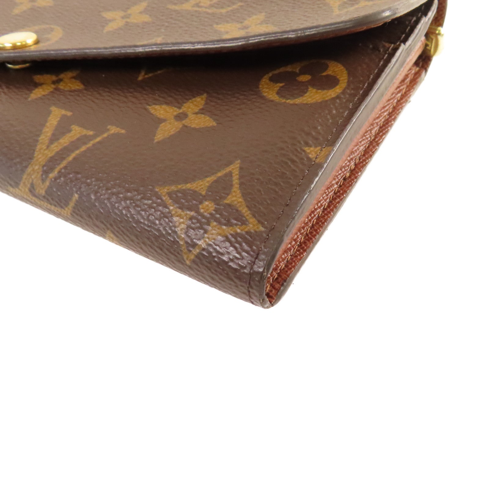 LOUIS VUITTON Monogram Sarah Long Wallet金扣長錢包啡色