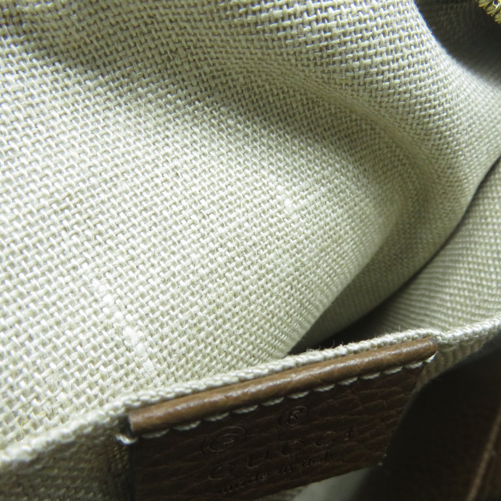 GUCCI 帆布Shoulder Bag金扣肩背袋啡色