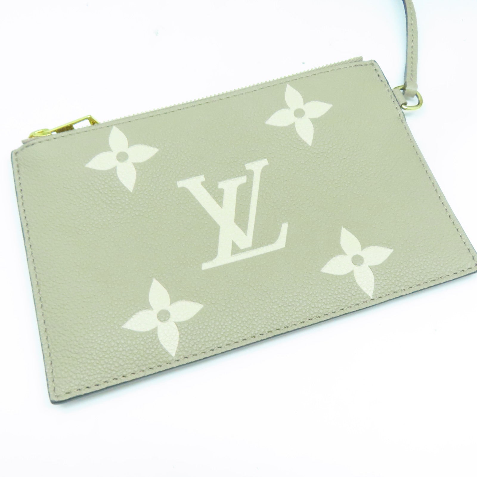LOUIS VUITTON Monogram Empreinte NeoNoe MM金扣手挽肩背兩用袋米色