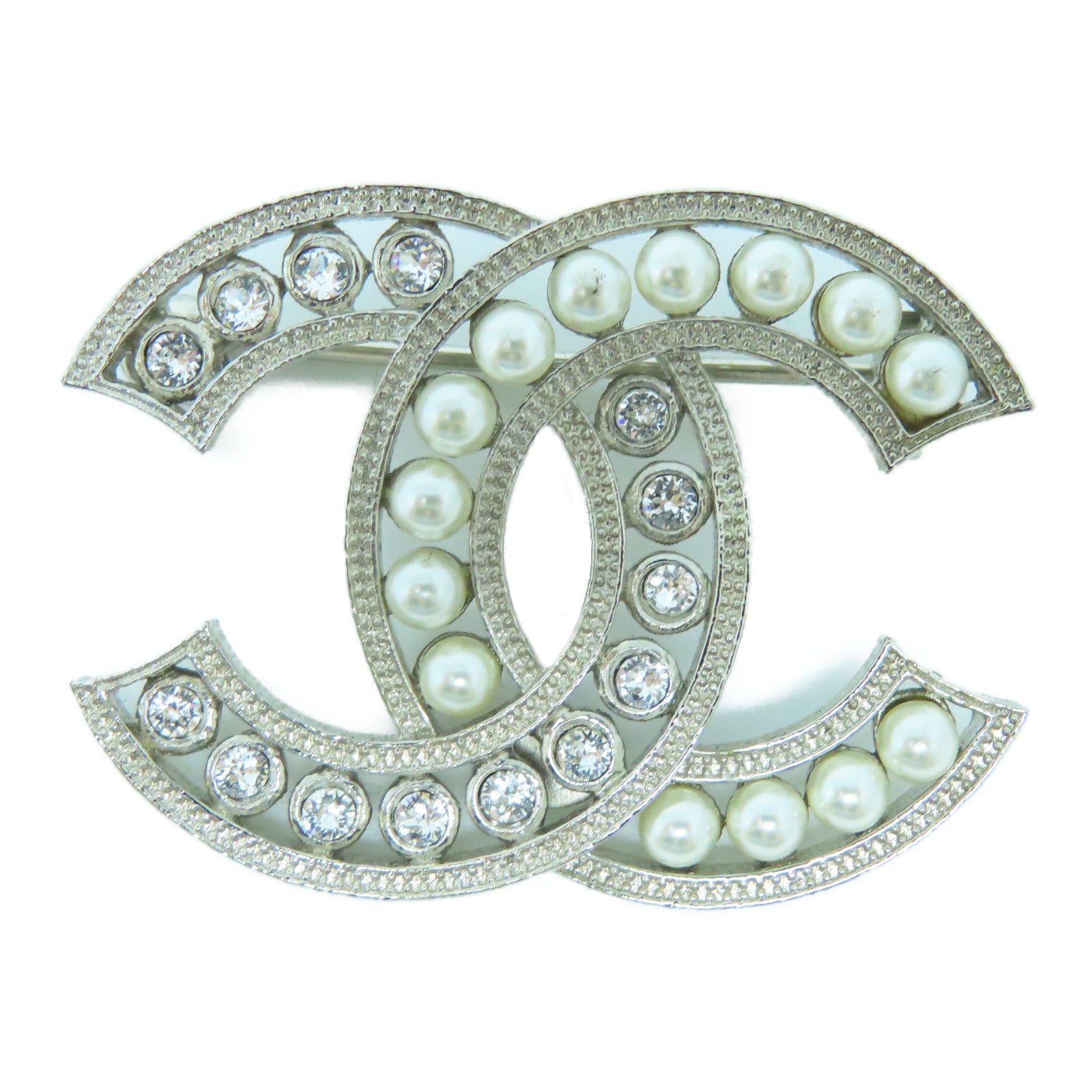 CHANEL PVC/金屬Brooch胸針銀色
