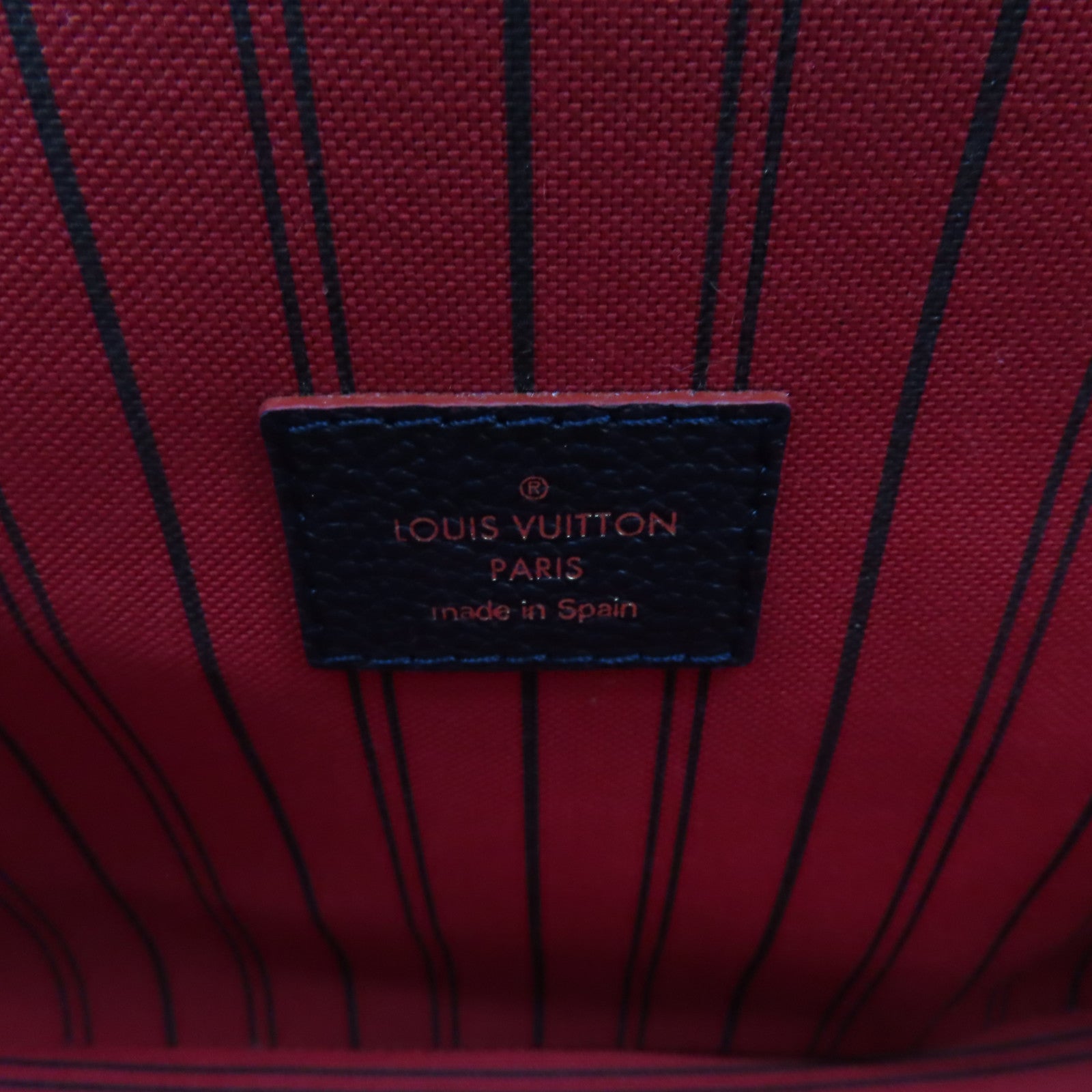 LOUIS VUITTON Monogram Empreinte Pochette Metis金扣手挽肩背兩用袋深藍色