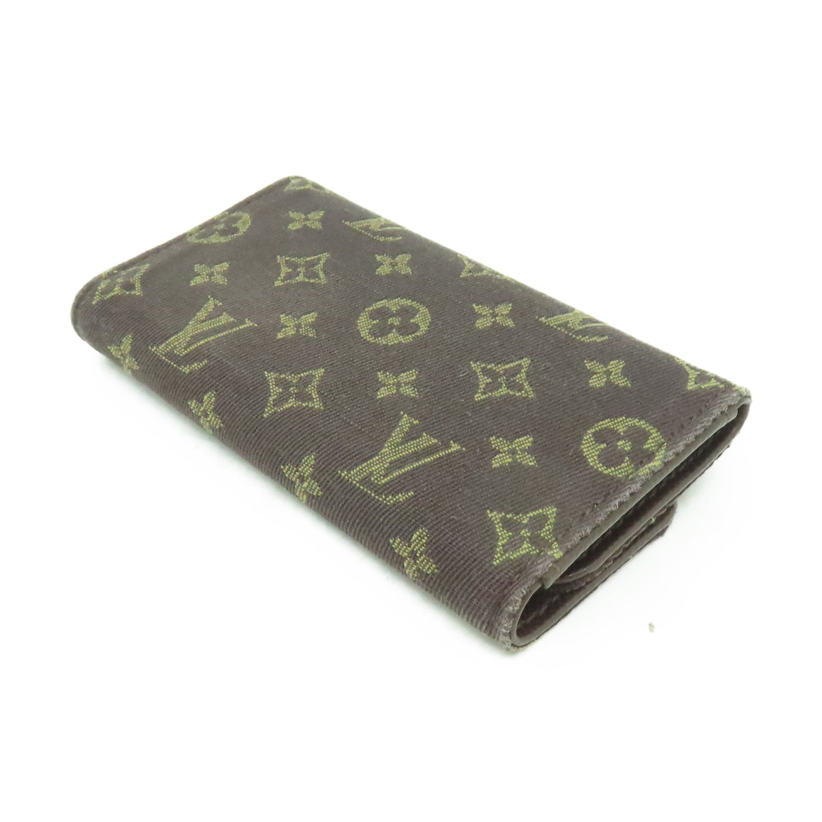 LOUIS VUITTON Monogram Mini Lin Multicles 4金扣鎖匙包啡色