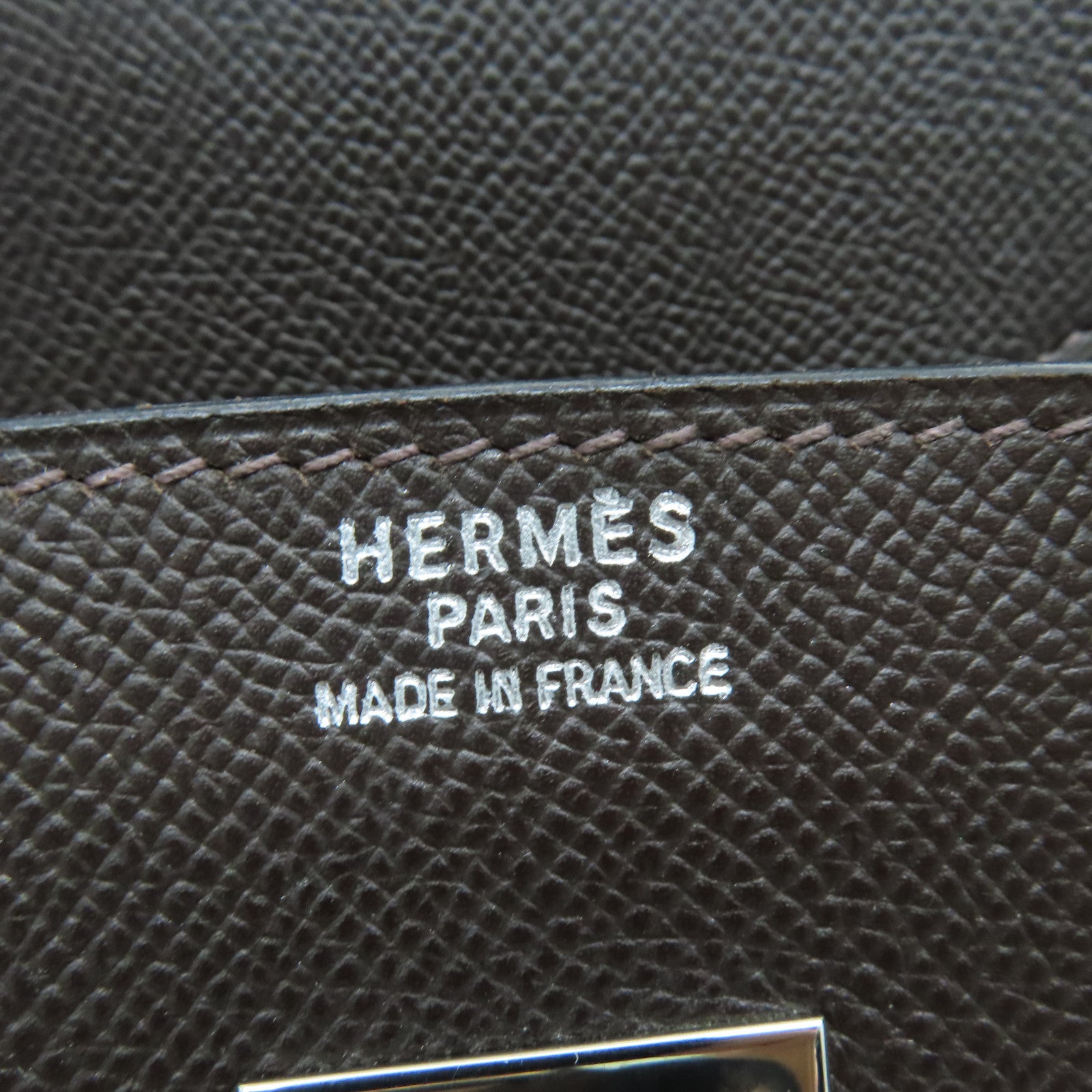 HERMES Epsom皮革Birkin 35银扣手挽袋Chocolat 啡色