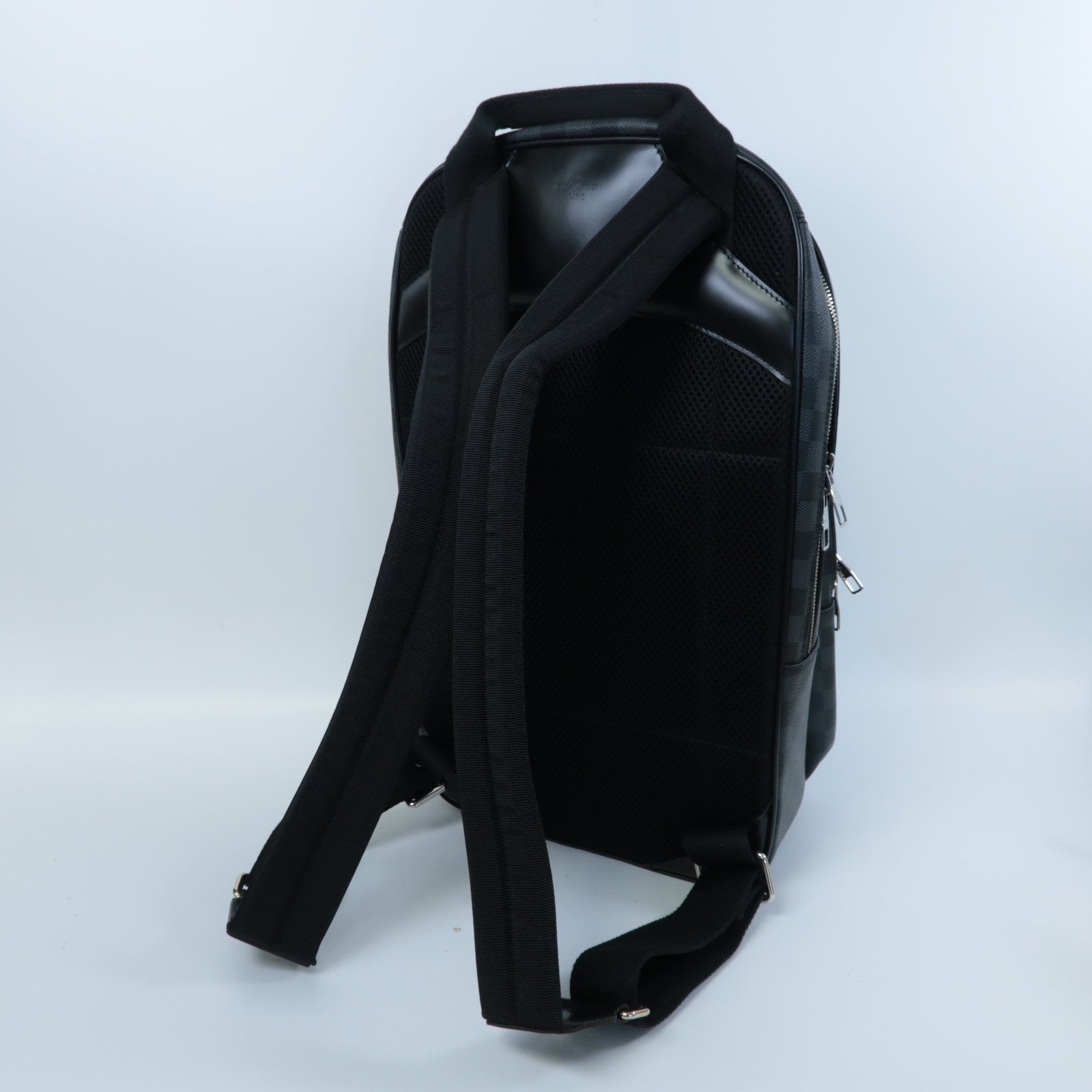 LOUIS VUITTON Damier Graphite Michael Backpack銀扣背包黑色
